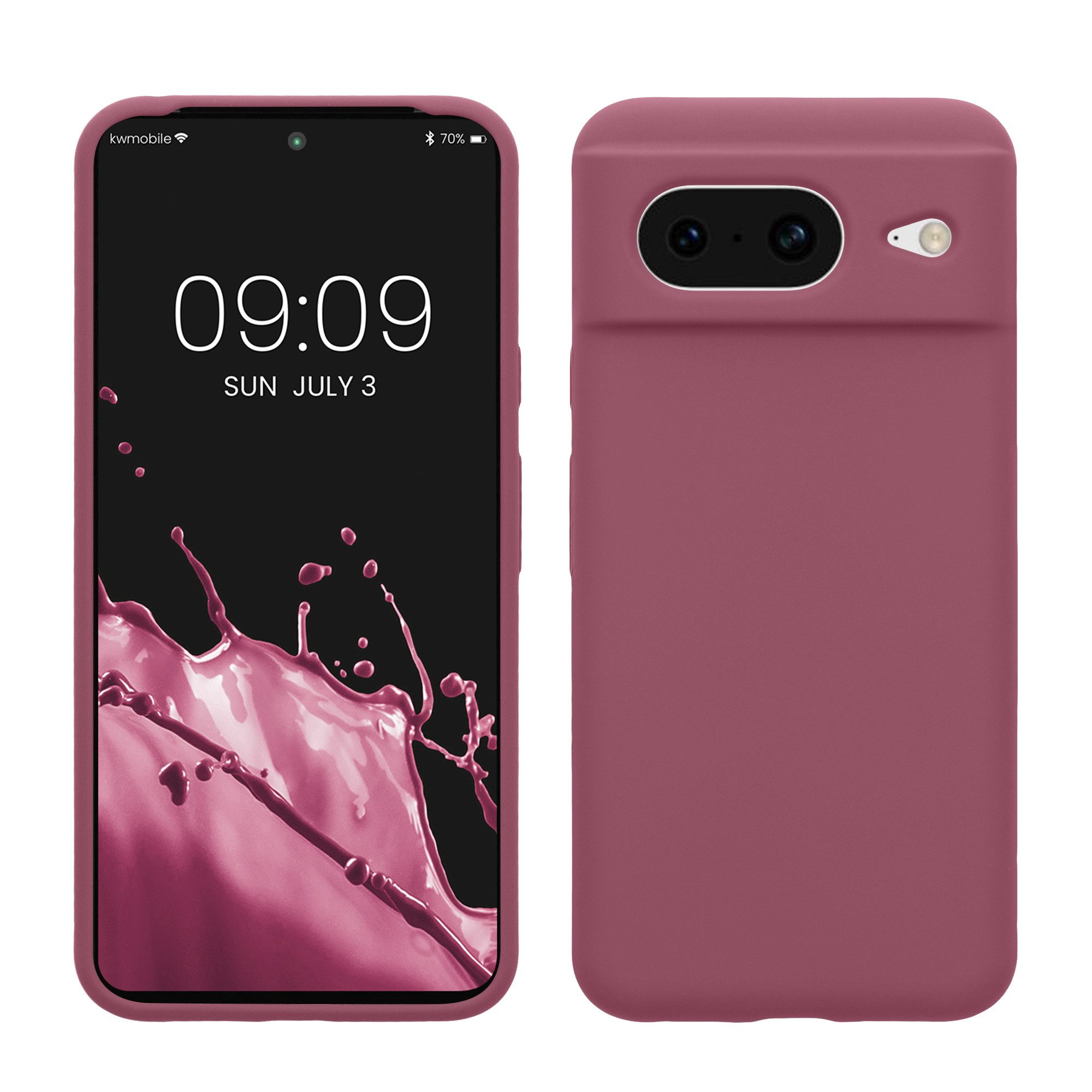 kwmobile Handyhülle Hülle für Google Pixel 8, Hülle Silikon gummiert - Handyhülle - Handy Case Cover