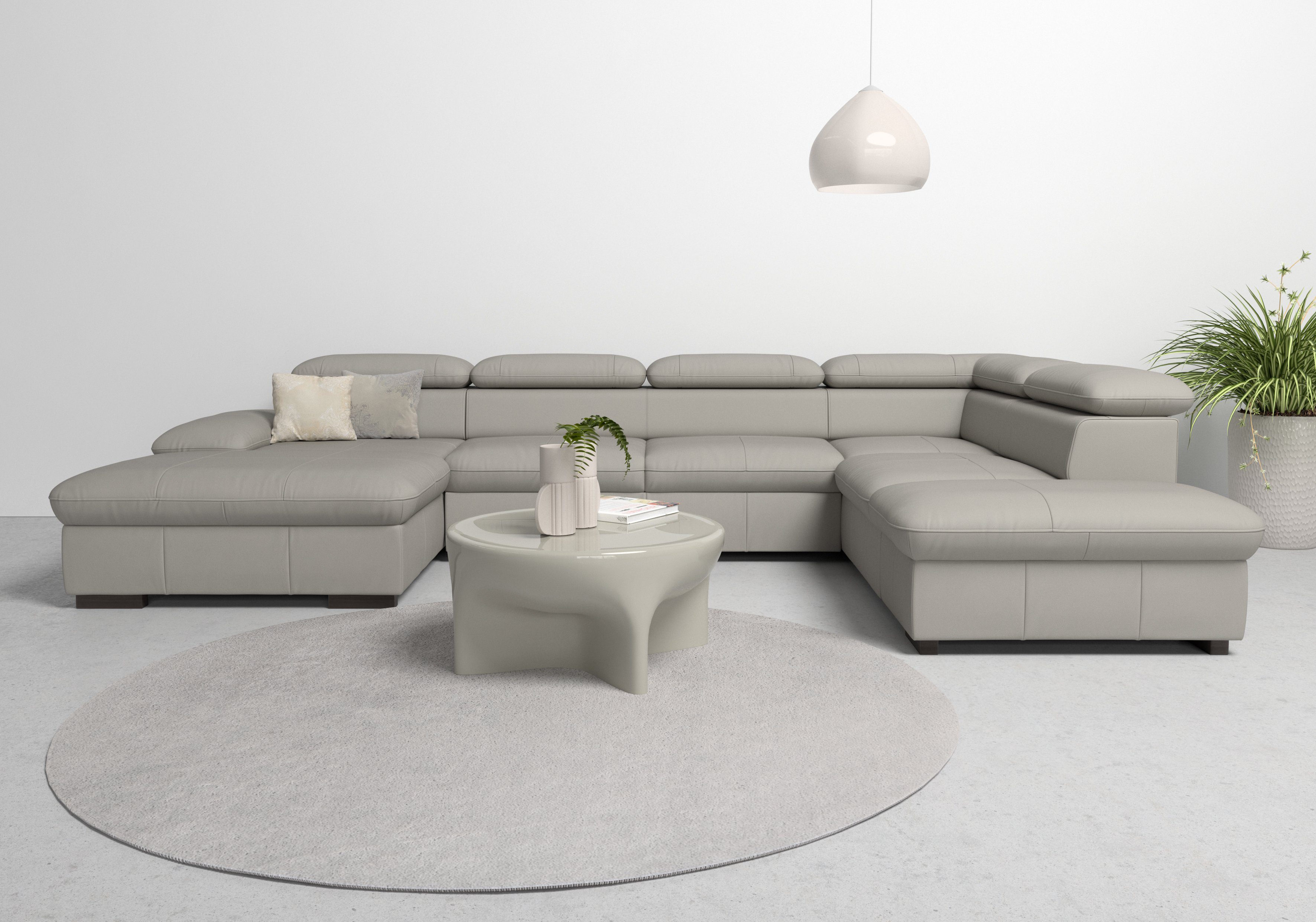 Home affaire Wohnlandschaft Alberto U-Form, mit günstig online kaufen