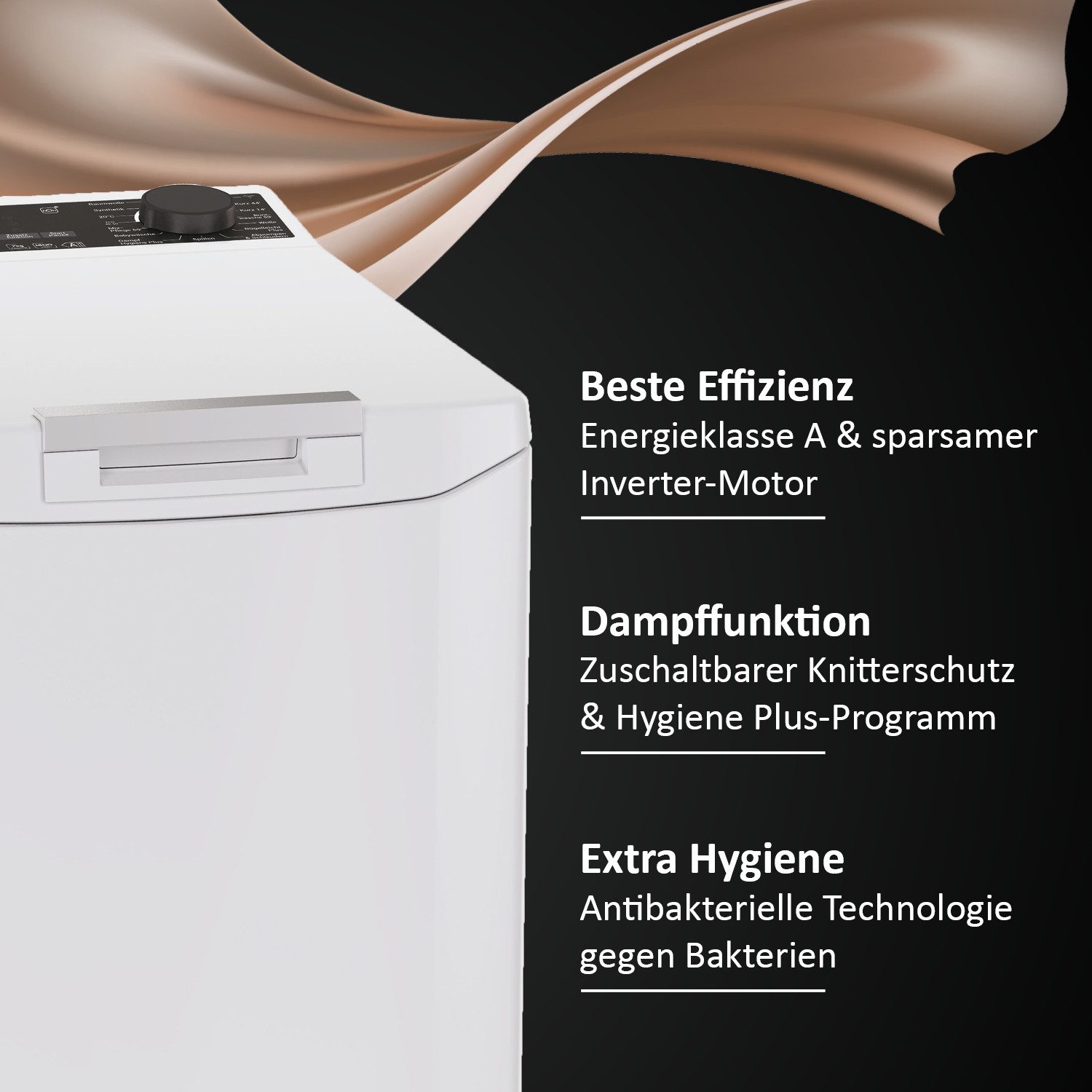 Haier Waschmaschine Toplader THASNQ476TM5-84, 7 kg, 1400 U/min, Optionale Steuerung per Wi-Fi & App