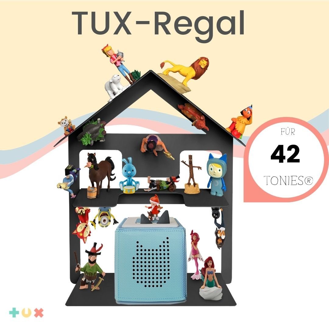 TUX Wandregal TUX-Regal passend für Komplett-Set, Made über | Tonies "Haus", für in Germany Toniebox Anthrazit Anthrazit 42