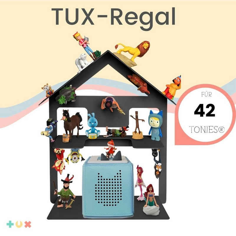 TUX Wandregal TUX-Regal passend für Toniebox für über 42 Tonies "Haus", Komplett-Set, Made in Germany