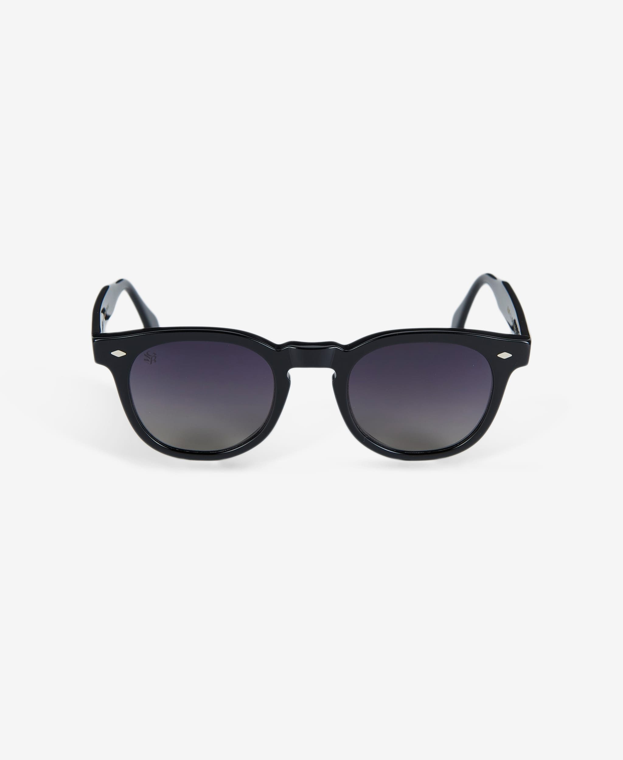 GLAMIRA Sonnenbrille Glänzend Schwarze Runde Damensonnenbrille (1-St) mit polarisierten Linsen