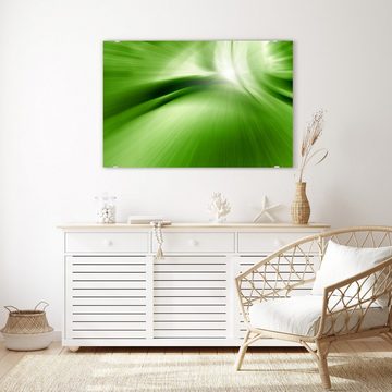 Primedeco Glasbild Wandbild Grüner Hintergrund mit Aufhängung, Abstrakt