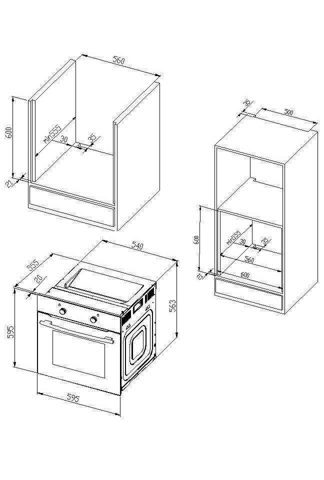 Coin cuisine Kitchenette KS-Milan, avec appareils électroménagers, largeur 310 cm