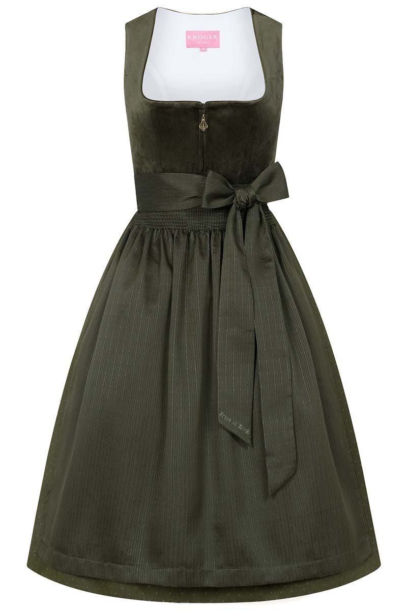 Krüger Madl Dirndl Dirndl Hasenjagd 70cm Länge dunkelgrün