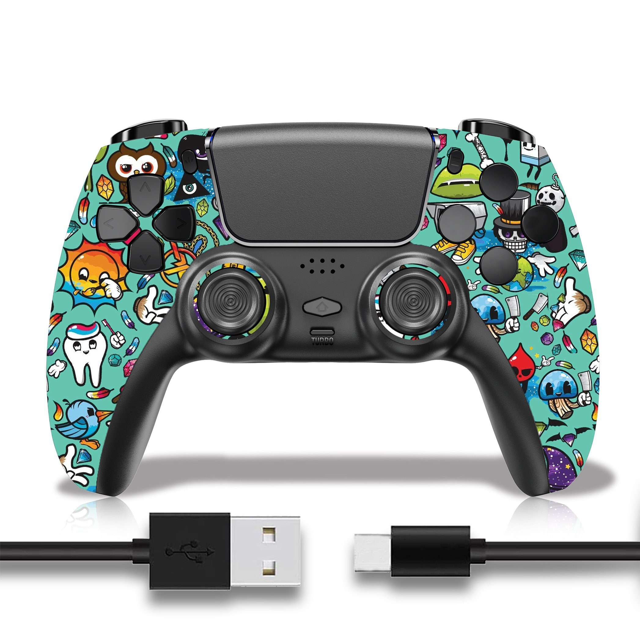 Tadow »Wireless Gamepad, Controller, für PS4, Bluetooth, Blutstropfen« PlayStation  4-Controller (kompatibel mit PS3/PS4/SWITCH/Android/IOS/PC/TV-Box)