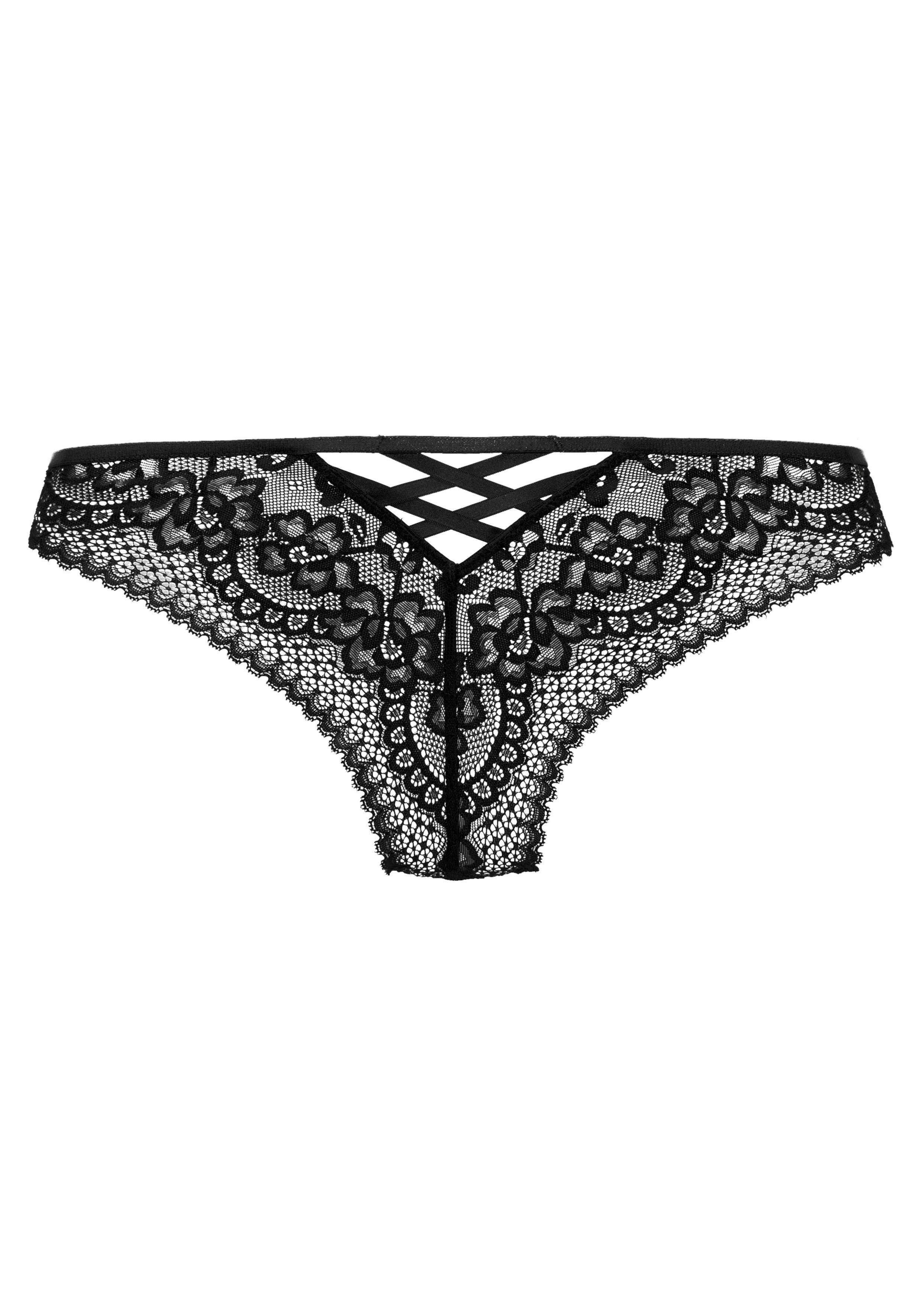 LASCANA Slip als Dessous-Set kombinierbar aus Spitze mit sexy Schnürung, sexy Dessous, sexy Unterwäsche – Bild 2 von 5