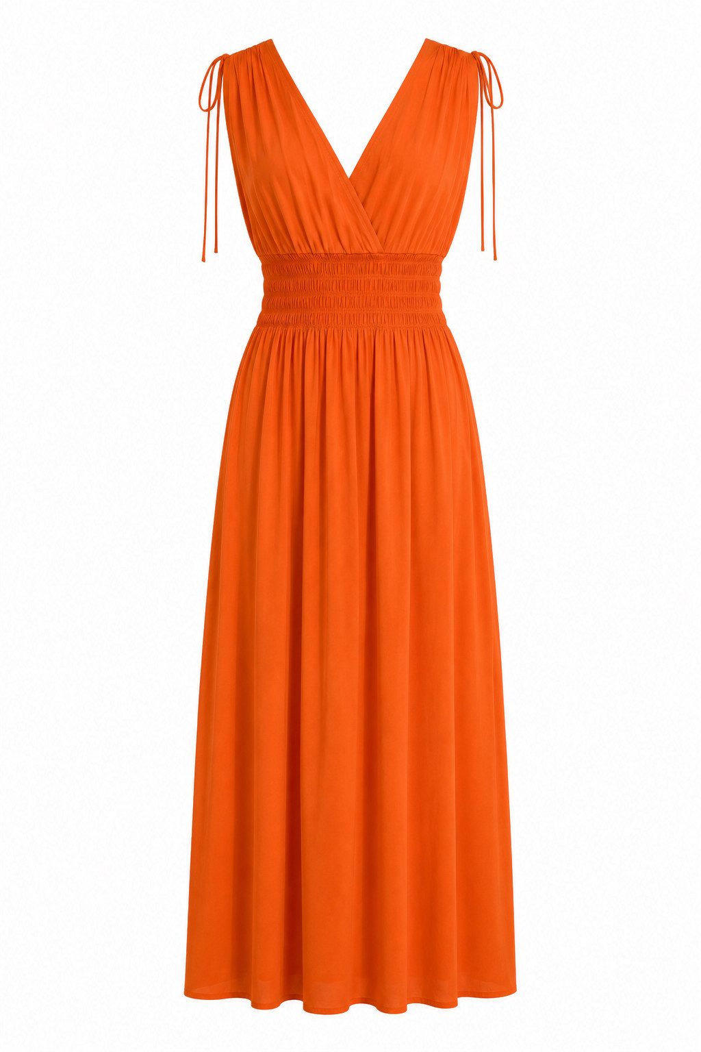 ITALY VIBES Sommerkleid - sommerliches Maxikleid in kräftigen Farben und Smokbund für Damen