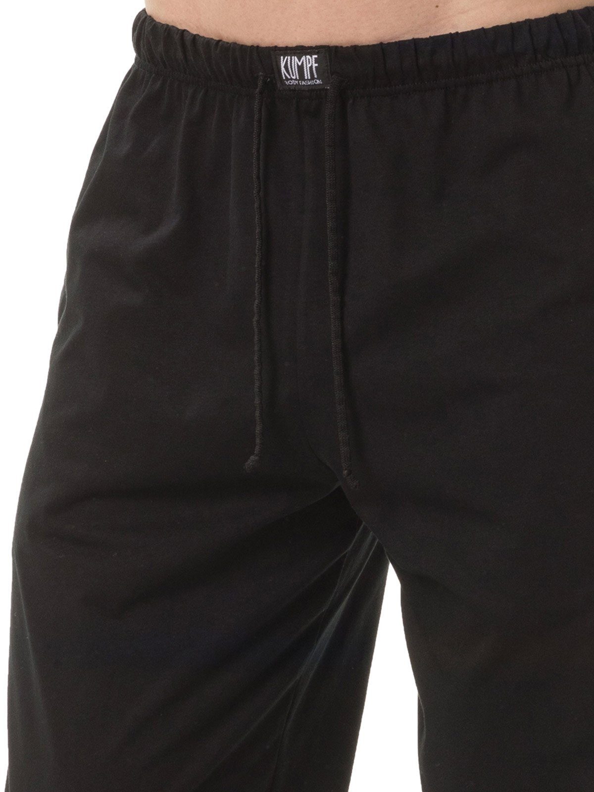 Loungehose Cotton Markenqualität Herren 1-tlg) KUMPF (Stück, Pyjamahose Bio hohe schwarz