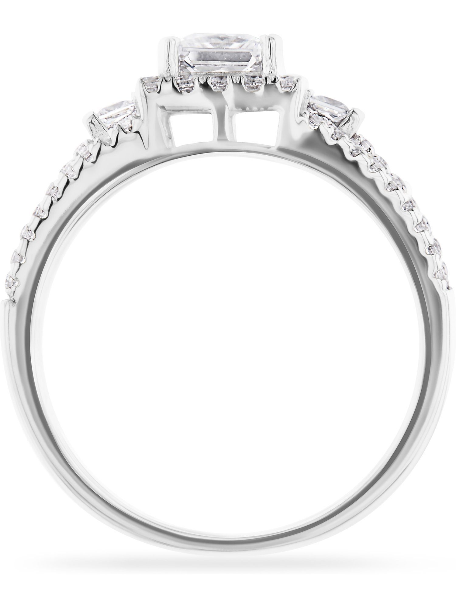 FAVS Silberring FAVS Damen-Damenring 925er Silber 1 Zirkonia, Zirkonia, synthetisch
