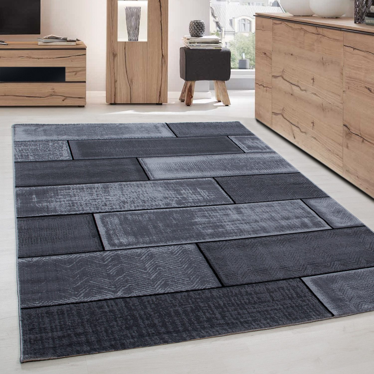 Carpettex Designteppich Steindesign, Läufer, Höhe: 6 mm, Kurzflor Teppich W günstig online kaufen