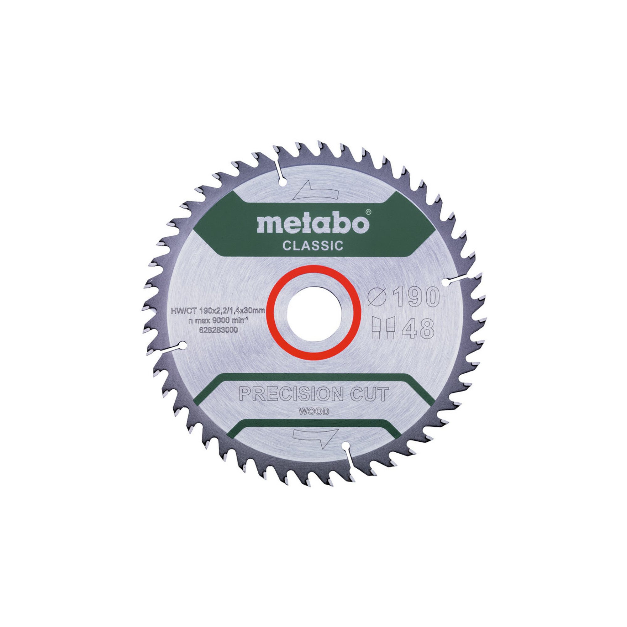 metabo Kreissägeblatt Metabo Sägeblatt "precision cut wood - classic", 190x2,2/1,4x30 Z48 WZ