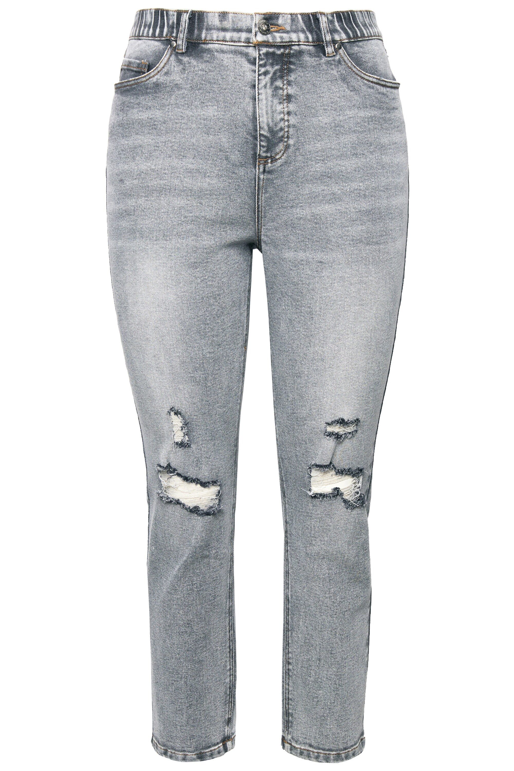 Studio Untold Regular-fit-Jeans Mom-Jeans Wide Legs 5-Pocket destroyed günstig online kaufen