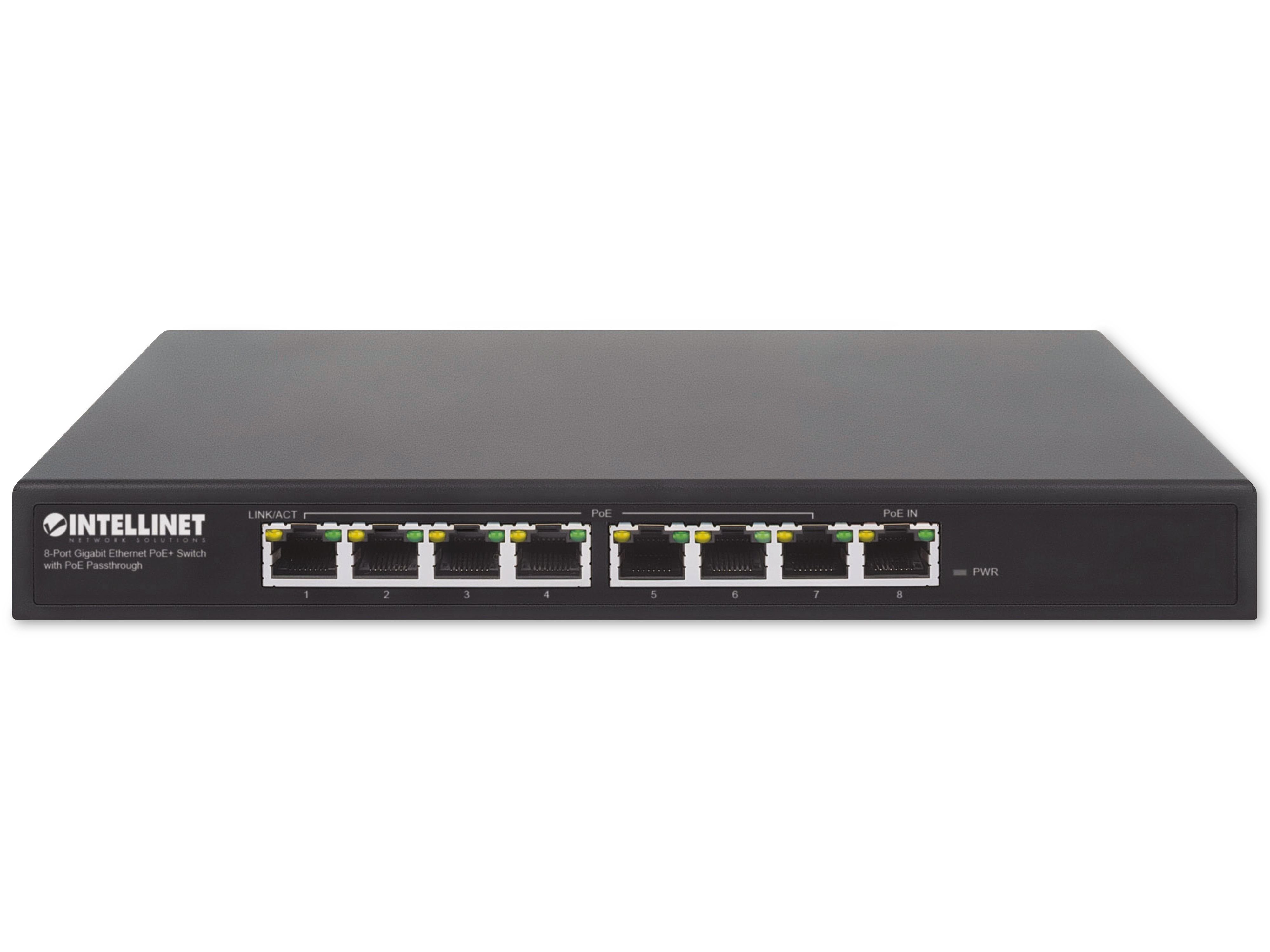 Intellinet INTELLINET 8-Port 561679 PoE-Switch Gigabit Netzwerk-Switch