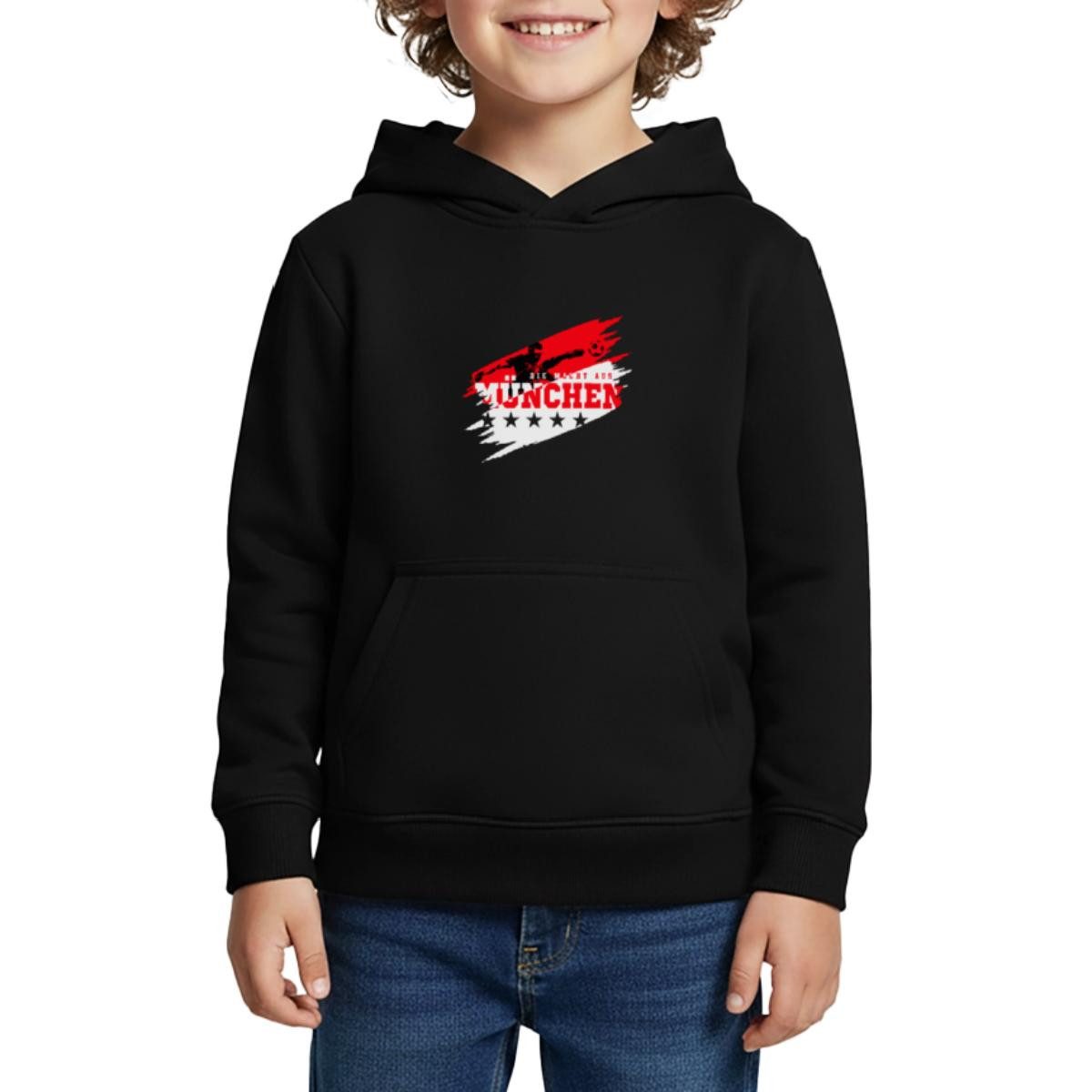 Spreadshirt Hoodie Die Macht Aus München Ultra Fußball Fan REGULAR FIT Kinder/Teenager Pr (1-tlg)