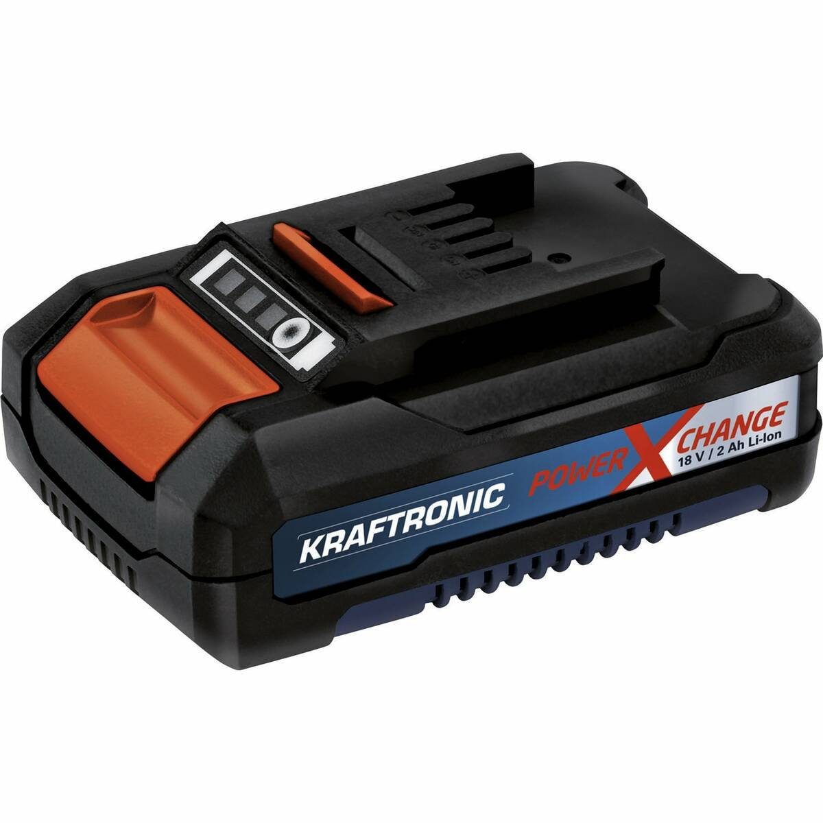 KRAFTRONIC KT-18V 2 Ah Set Akku Starter-Set (18 V), Power X-Change, Ladestandsanzeige