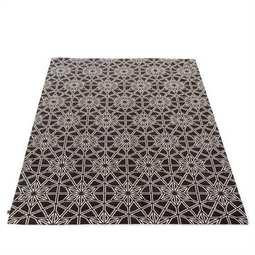 Teppich Teppich "SKANDIO", 160x230 cm, weiß auf schwarz, Wohnzimmer, DESIGN DELIGHTS
