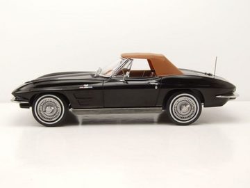 Norev Modellauto Chevrolet Corvette C2 Sting Ray Convertible 1963 schwarz Modellauto, Maßstab 1:18