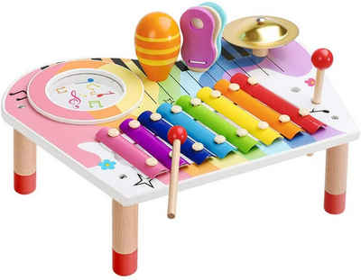 BeebeeRun Spielzeug-Musikinstrument, Harmonisches Xylophon für Kinder aus Holz, Musikinstrument für Mädchen und Jungen ab 3 Jahren