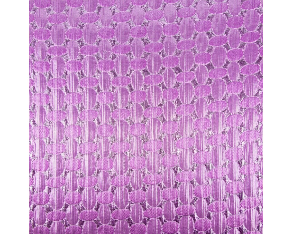 Thumbnail - SCHÖNER LEBEN. Stoff Faschingsstoff Jacquard Lurex Glitzer Ovale flieder silber 1,40m, mit Metallic-Effekt