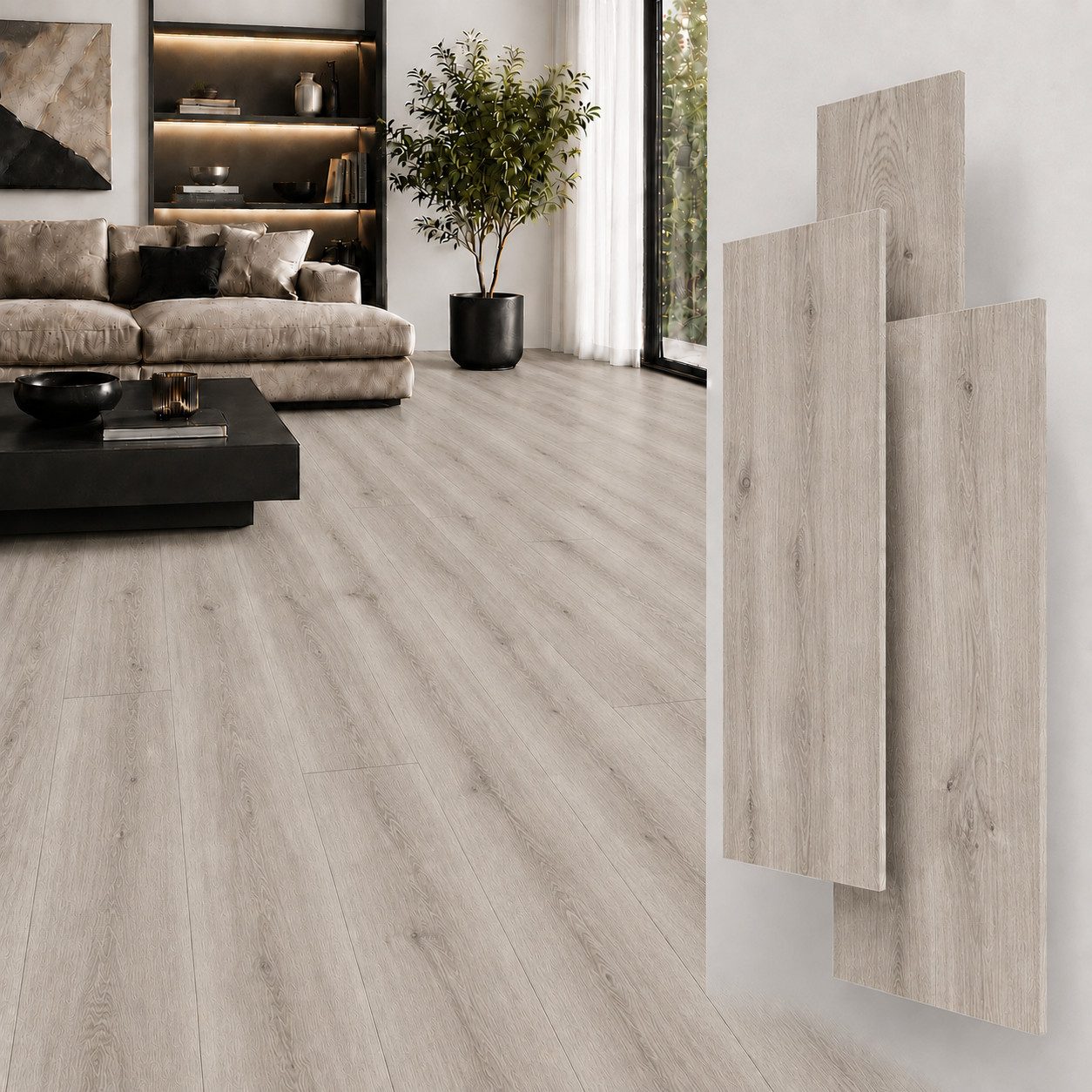 Berti Graf Designboden SPC Vinylboden 5 mm Klick wasserfest mit Trittschalldämmung, kleberfrei, pflegeleicht