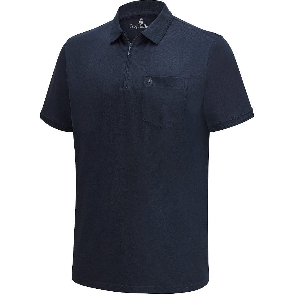 Jacques Britt Poloshirt mit 	sportlichem Zipper-Kragen mit hohem Baumwollanteil