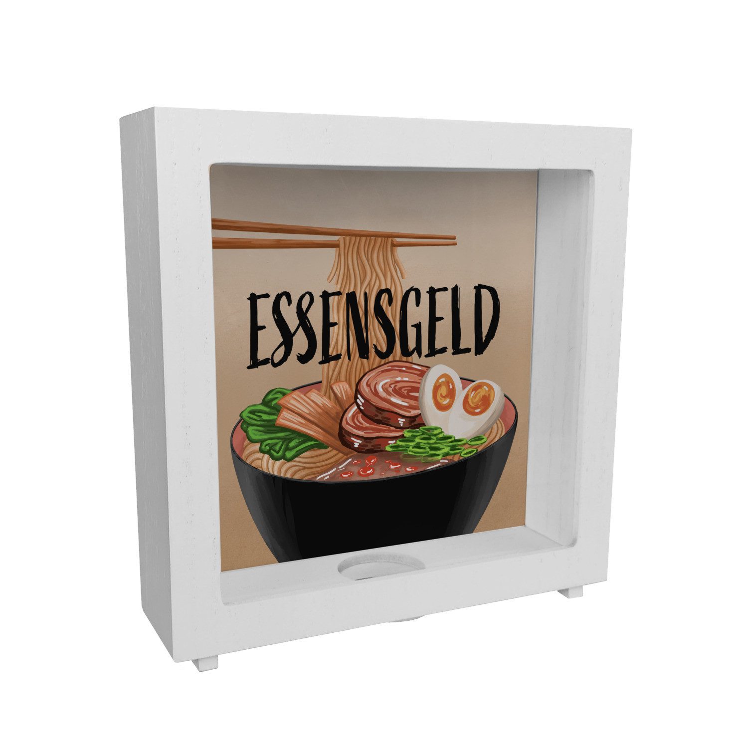 Spardose Essensgeld Ramen Rahmen Spardose aus Holz