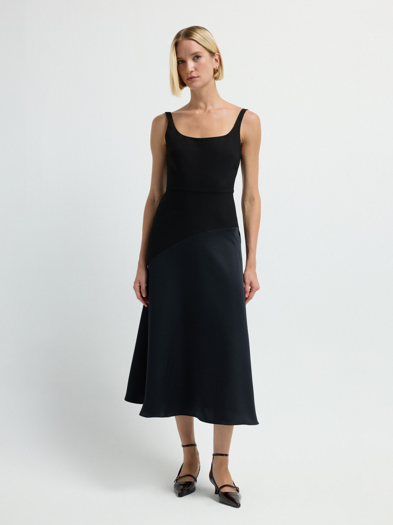 adL Cocktailkleid Midikleid mit breiten Trägern