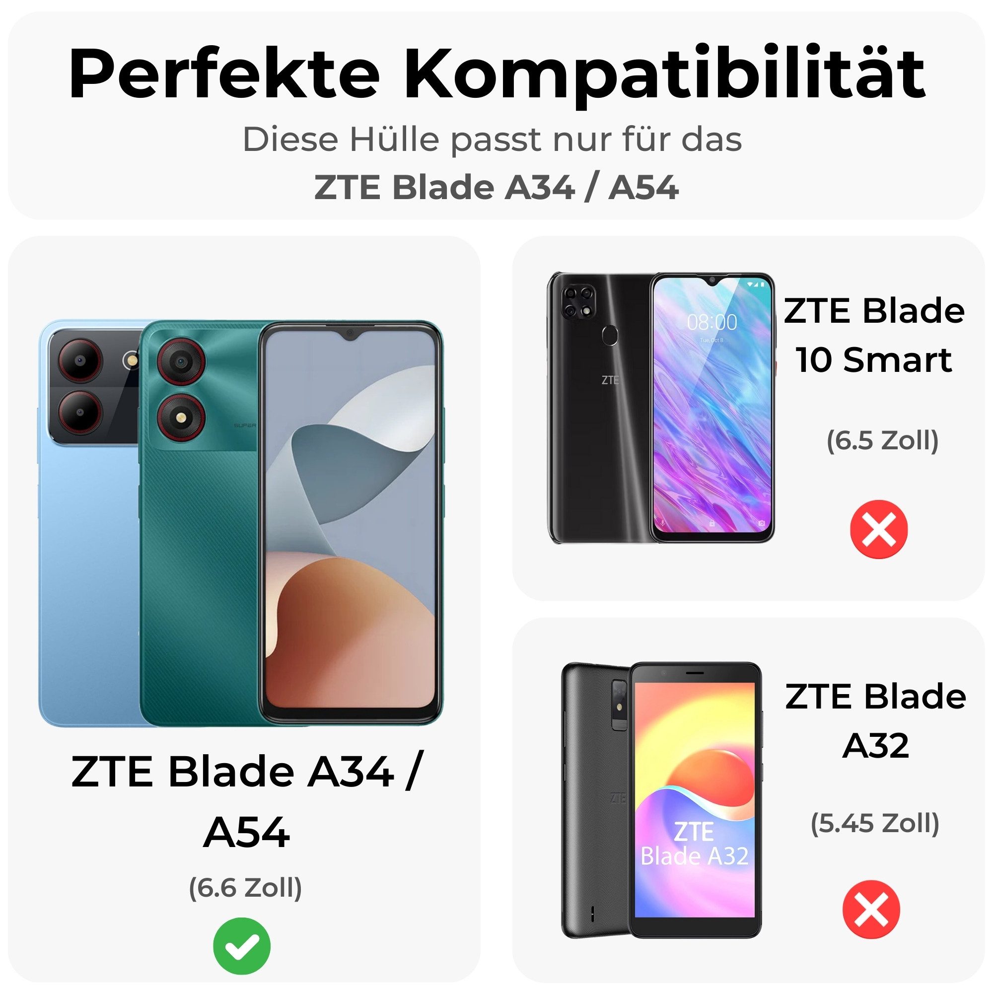 betterfon Handyhülle für ZTE Blade Hülle mit Slide Kameraschutz Ringhalter Bumper Case, Outdoorhülle mit Ringhalter Smartstand und Silikonkern