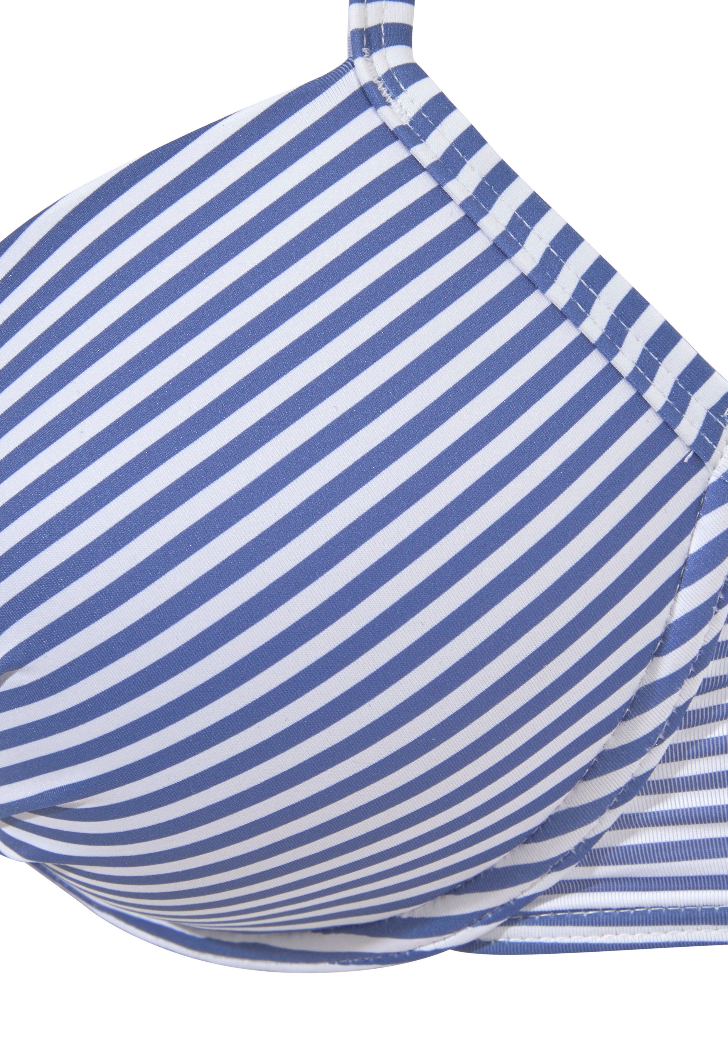 Knoten-Optik s.Oliver in hellblau-weiß Bügel-Bikini