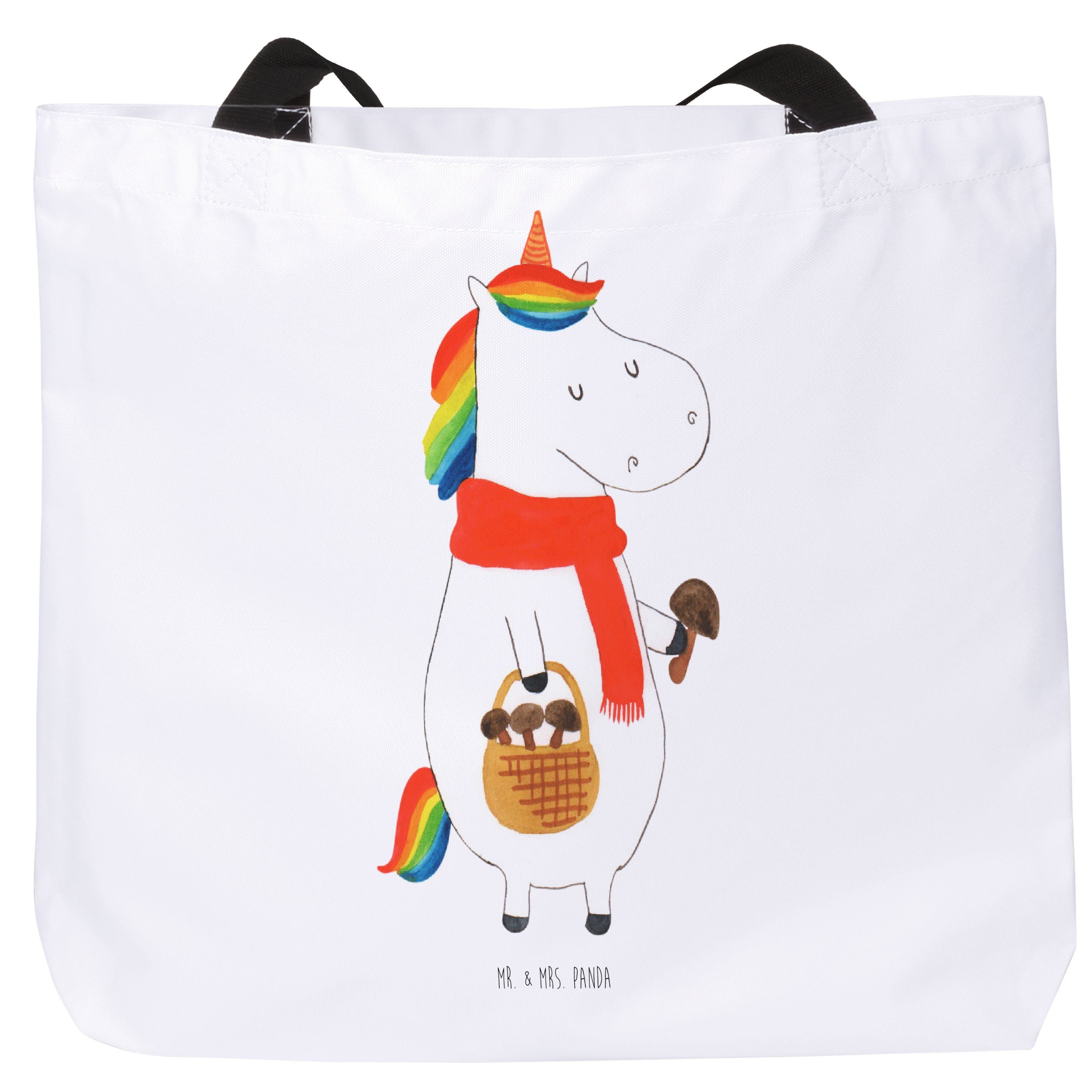 (1-tlg) Freizeittasche, Pilz Einhörner, - Weiß Geschenk, Mrs. Einhorn - Mr. Ei Shopper & Beutel, Panda