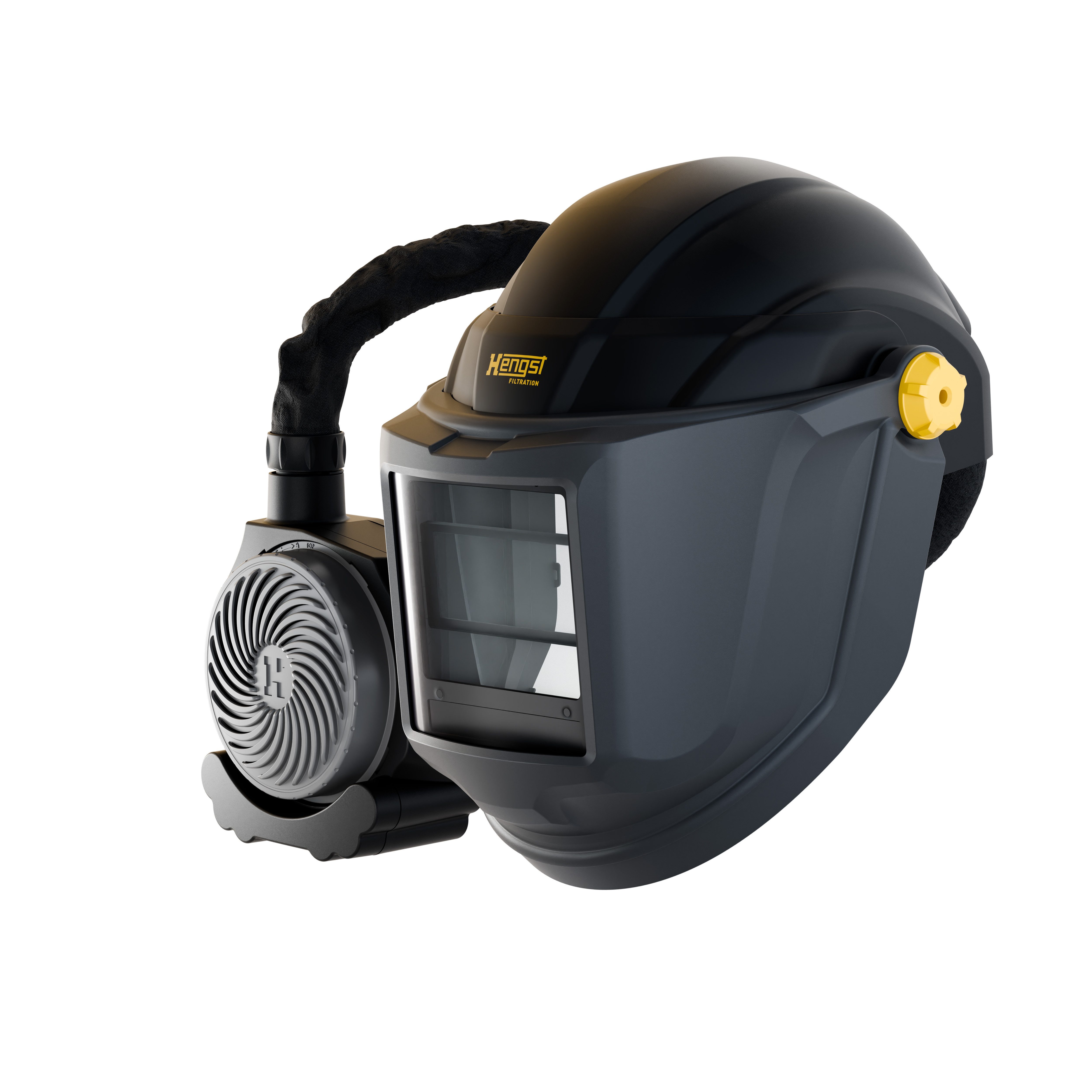 Hengst BV Atemschutz-Vollmaske Hengst F15.1.002 Gebläseatemschutzhelm PAPR mit Visier Atemschutzhelm, 1-St., Ideal für staubintensive Arbeitsumgebungen
