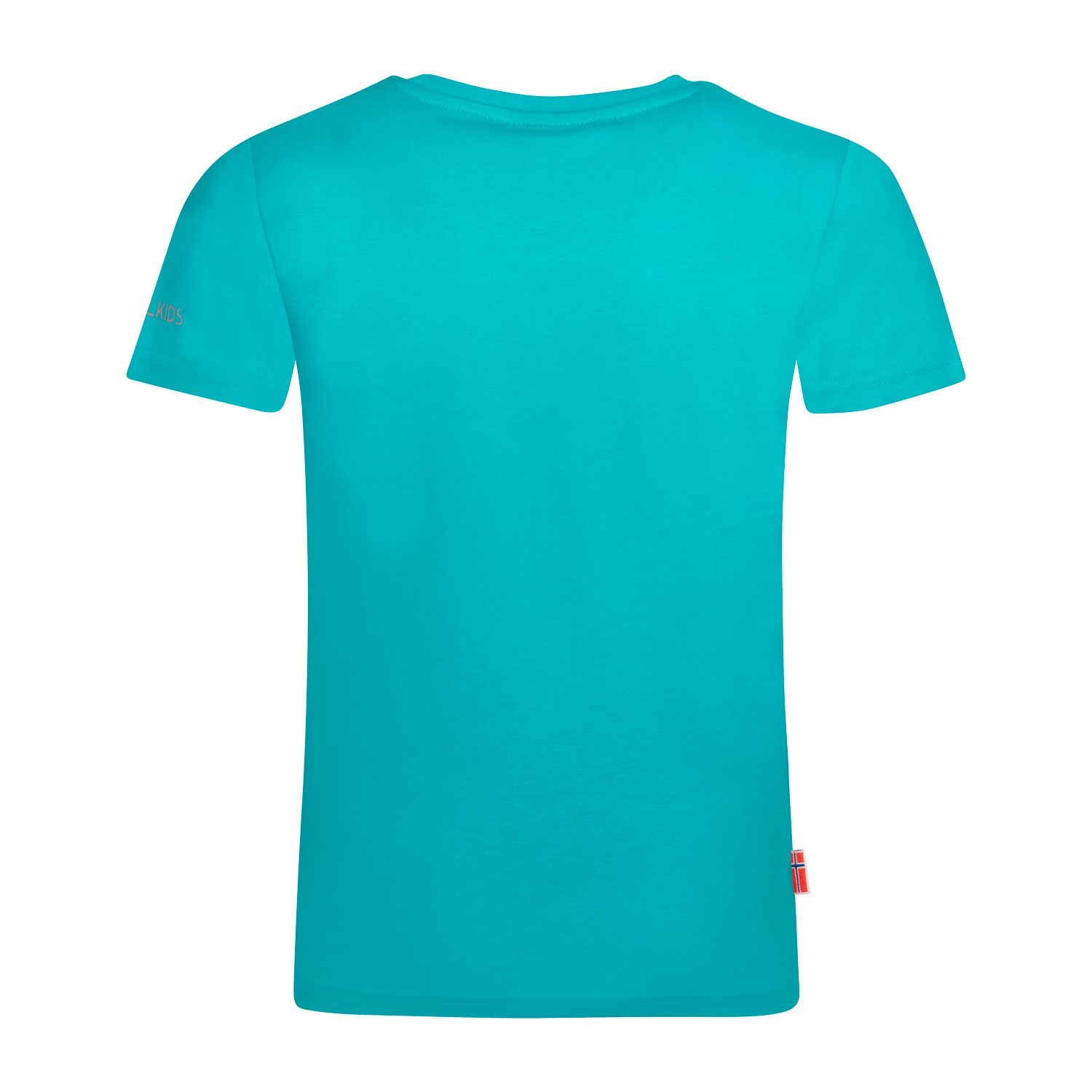 Blaugrün/Hellorange Oppland T-Shirt TROLLKIDS