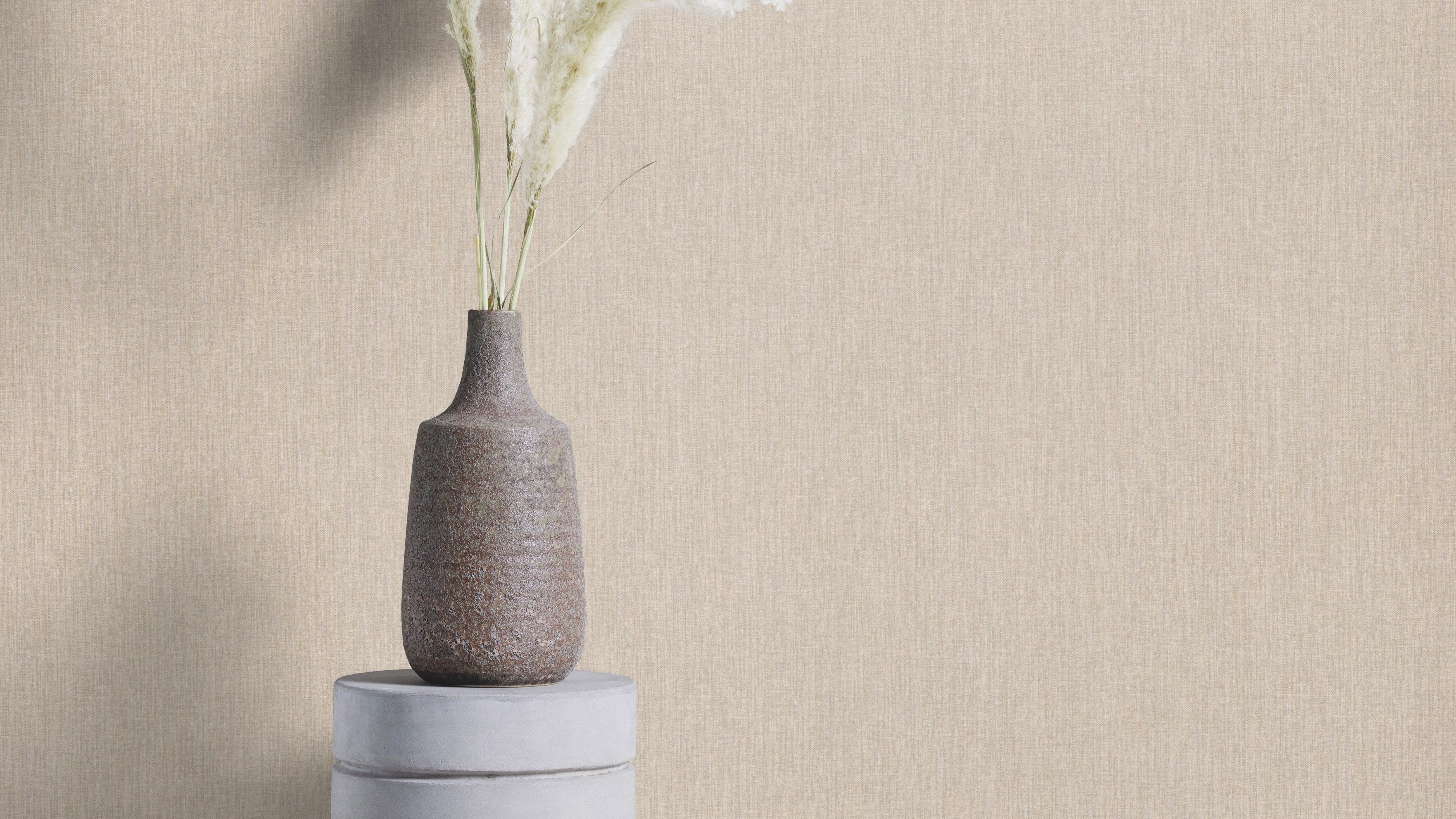 Rasch Papiertapete Tapete mit Leinenoptik in Beige, glatt, unifarben, Texti günstig online kaufen