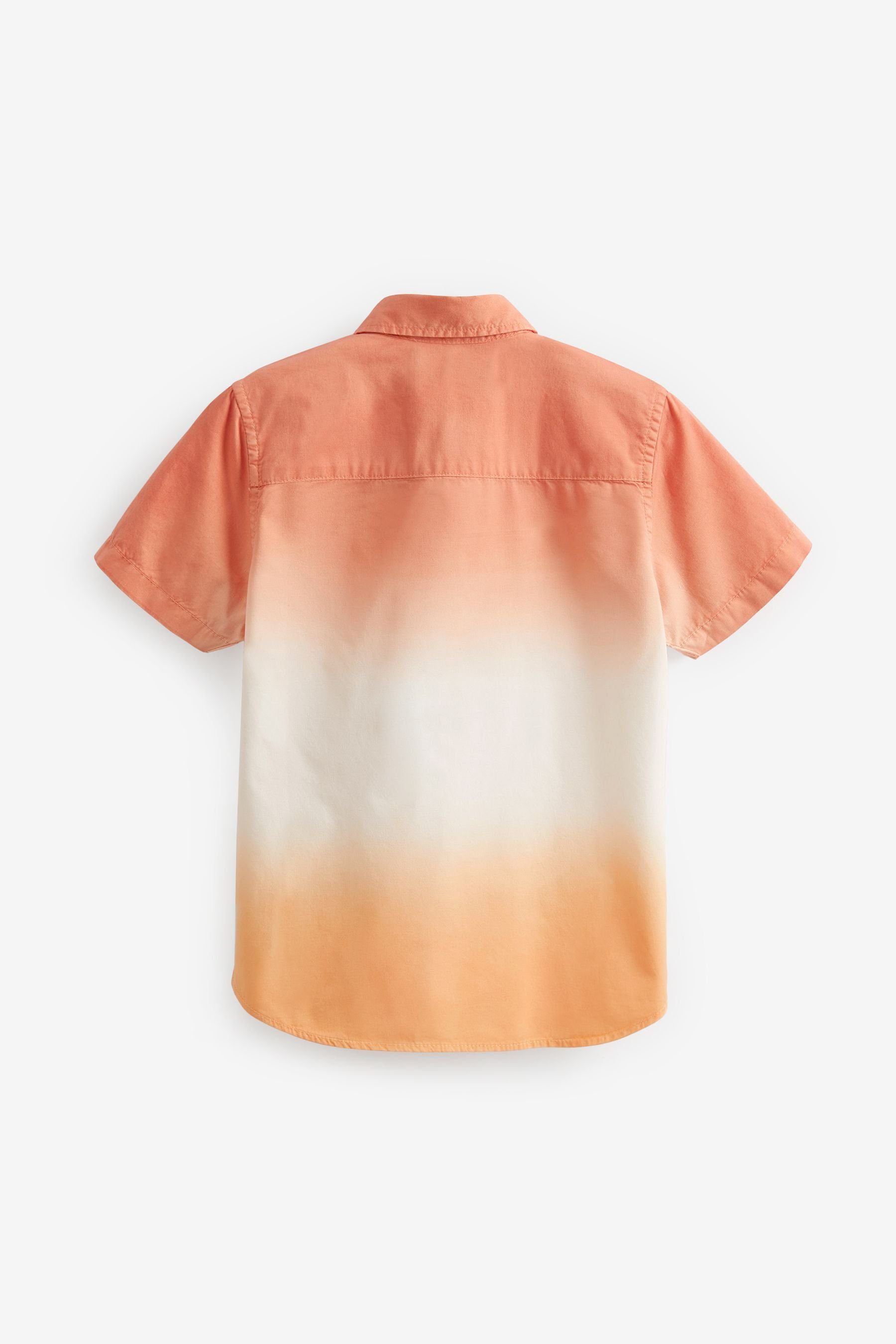 in Next Tauchfärboptik Hemd (1-tlg) Orange Kurzarmhemd