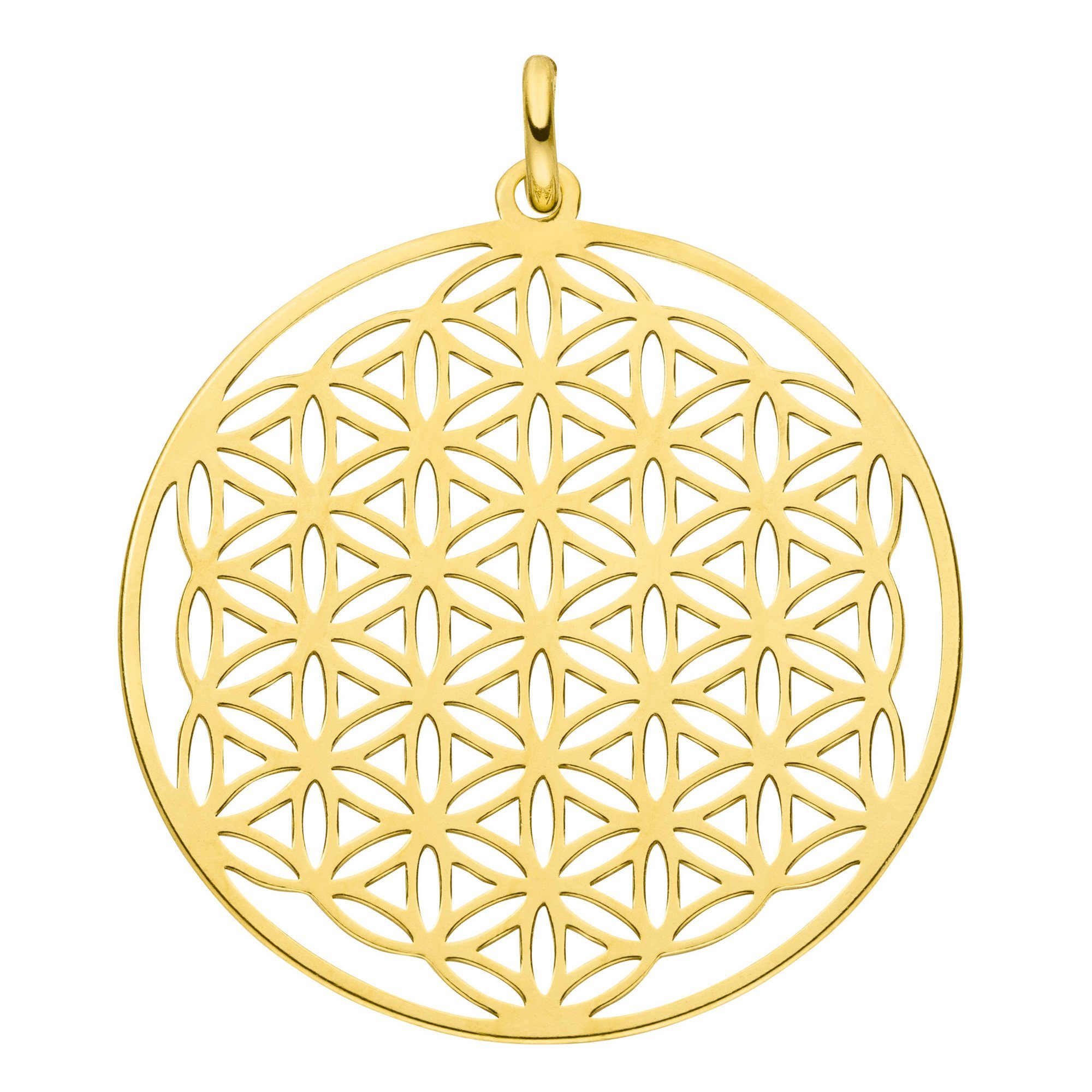 SCHOSCHON Kettenanhänger Anhänger Lebensblume 925 Silber ø 25 mm Model 0.4 Blume des Lebens, Geburtstag, Ostern, Silberschmuck für Damen