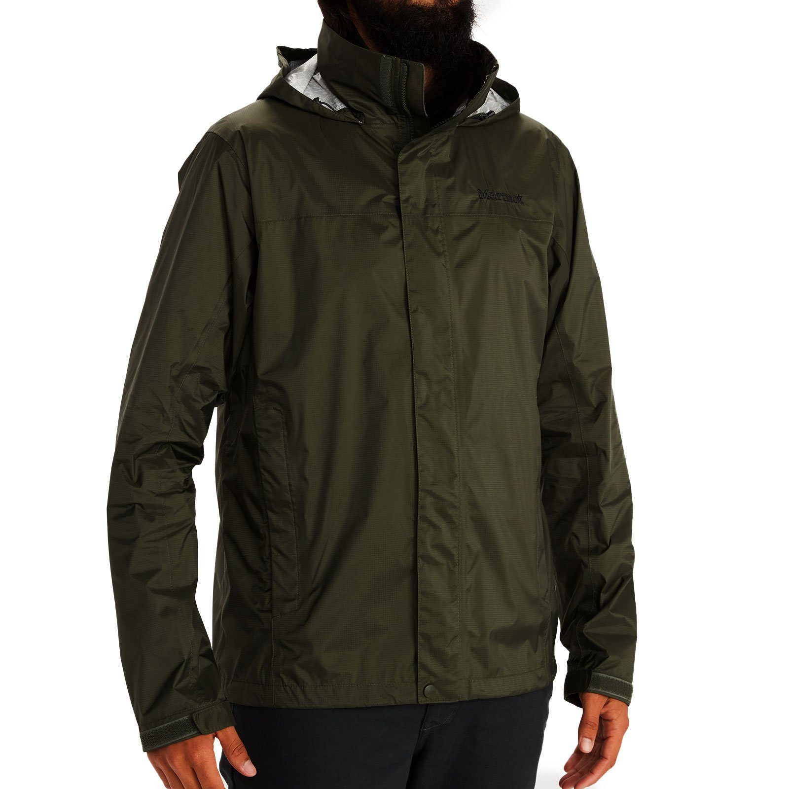 Outdoorjacke Marmot 4859 nori mit Unterarmreißverschlüssen Jacket PreCip® Eco