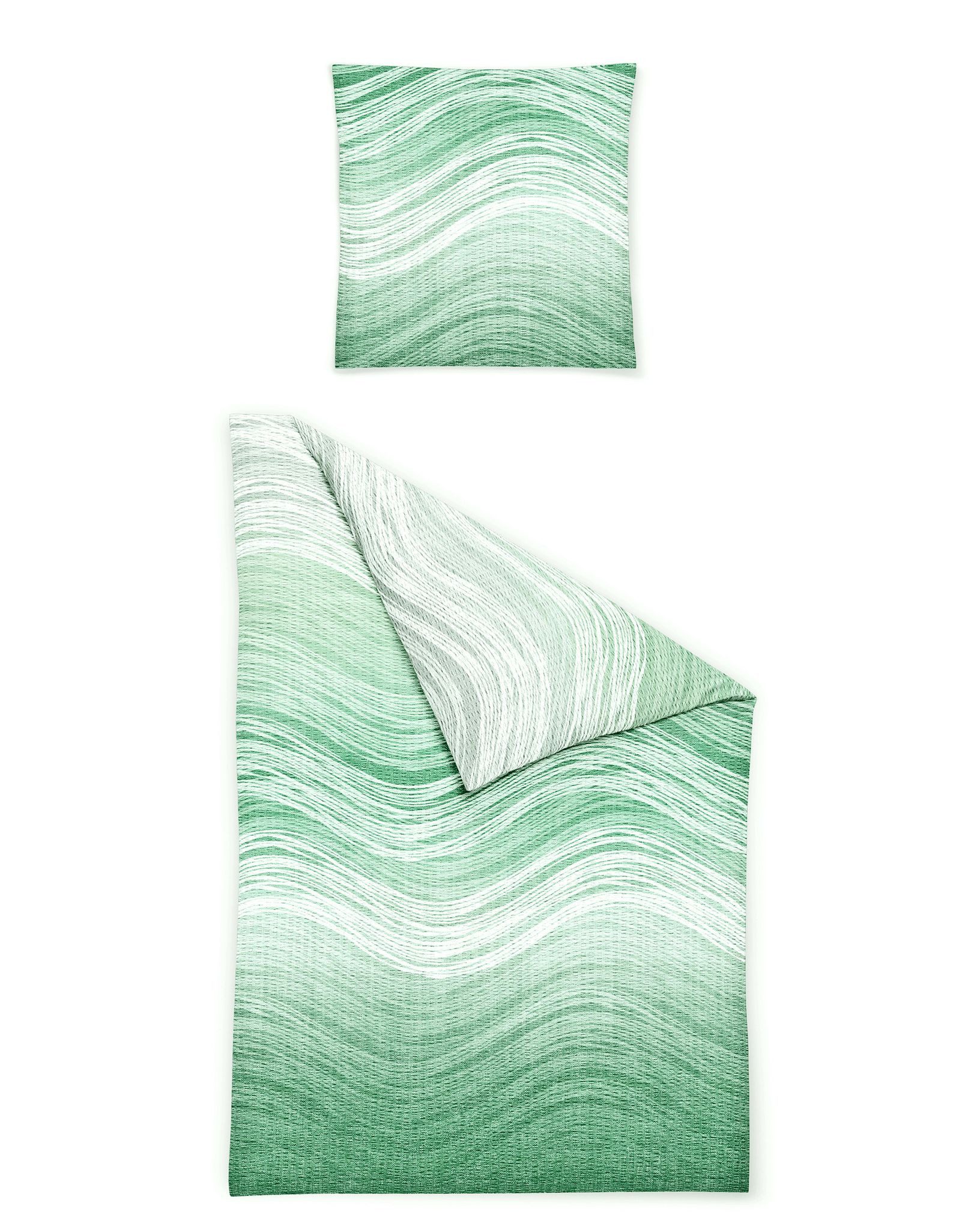 JACK Bettwäsche 135x200cm, Wellen Linien Grün günstig online kaufen