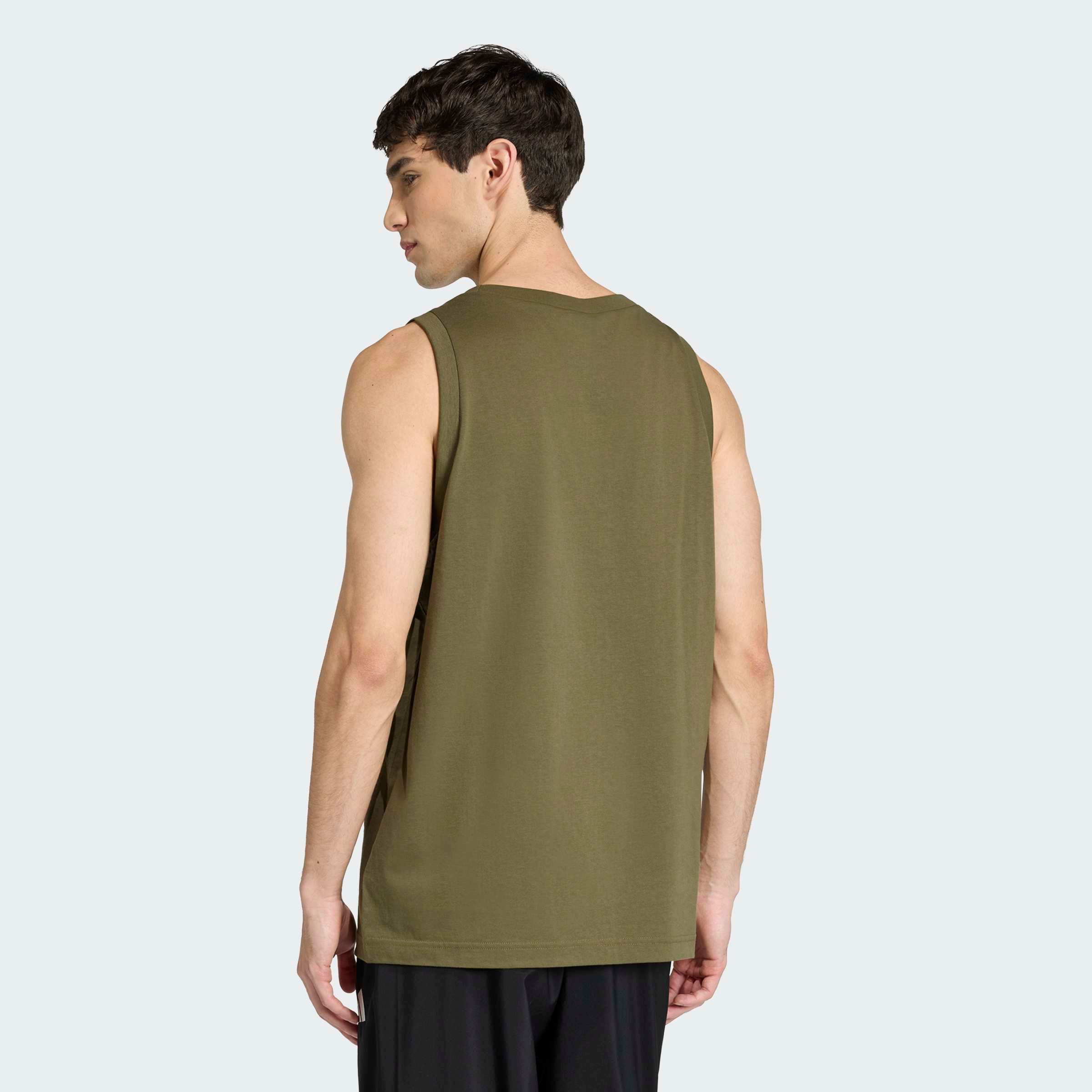 adidas Sportswear Tanktop M SL TANK mit Rundhalsausschnitt, ohne Verschluss, aus Baumwolle