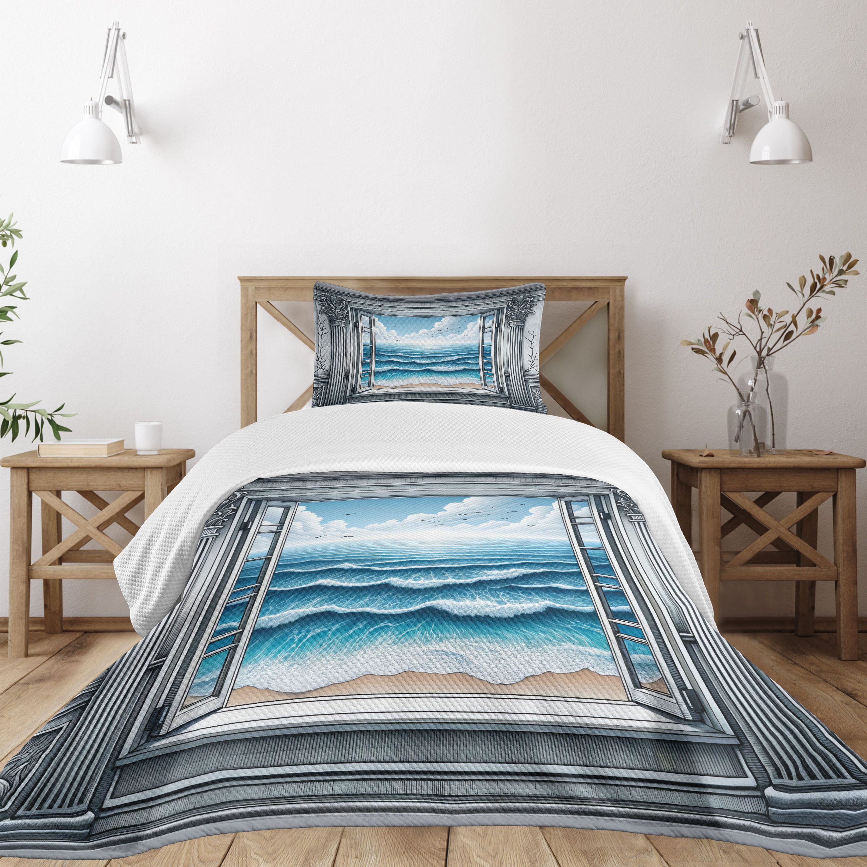 Abakuhaus Tagesdecke Set mit Kissenbezügen Waschbar, günstig online kaufen