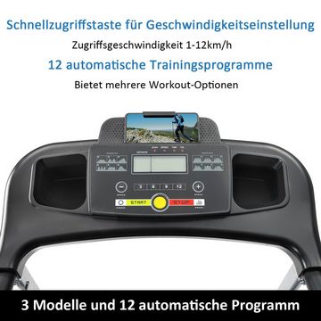 Fangqi Laufband Laufband mit automatischer Programme, 3 Steigungsstufen, LCD Display