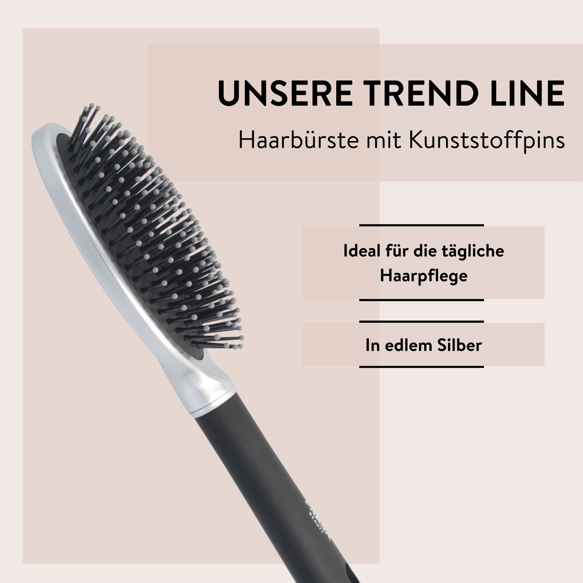PARSA Beauty Haarbürste Essential Trend-Line Ovalbürste, glanzvolles Styling & Kopfhautpflege