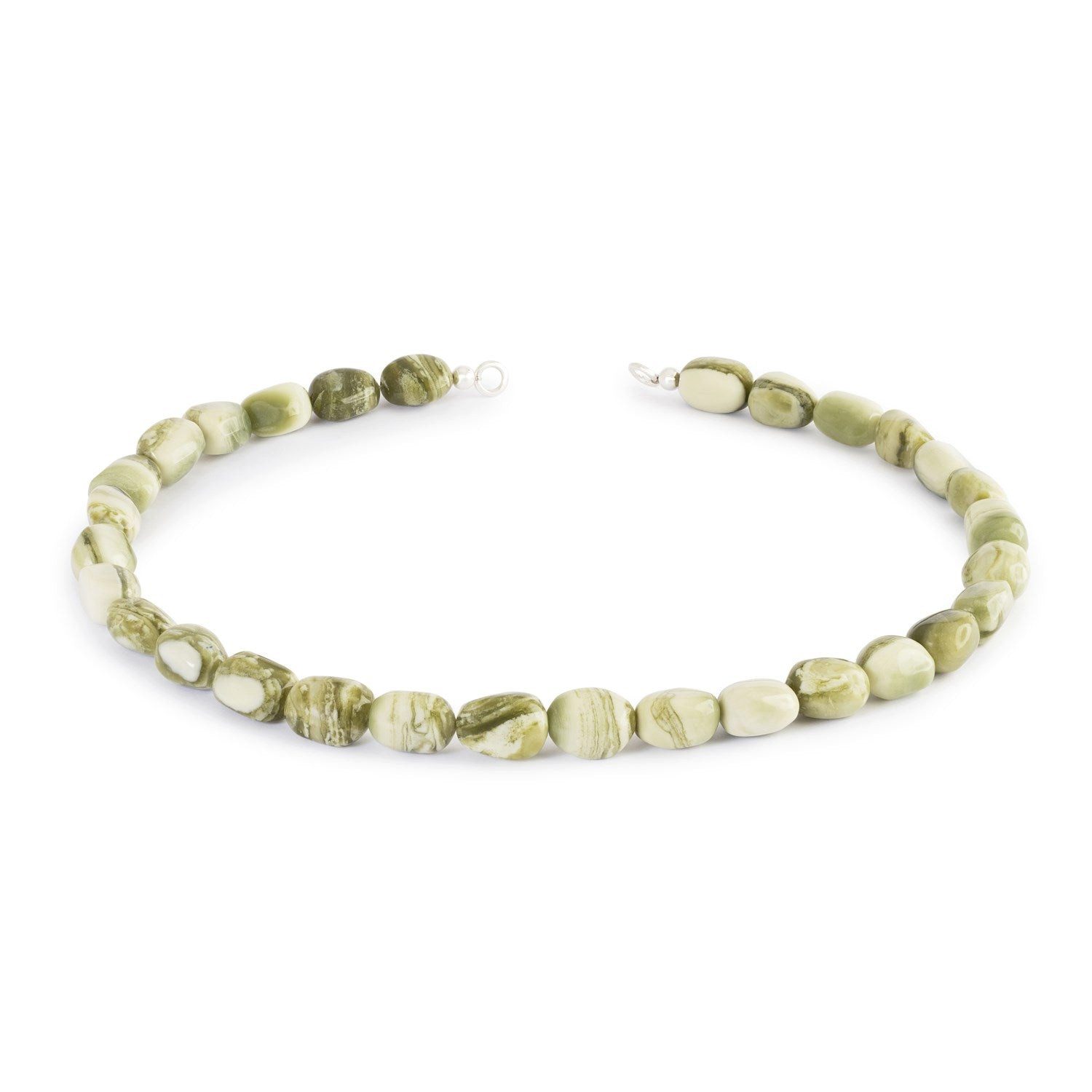 Trollbeads Collier Essenz Halskette aus Grün Gelbem Calcit, TSTNE-00021