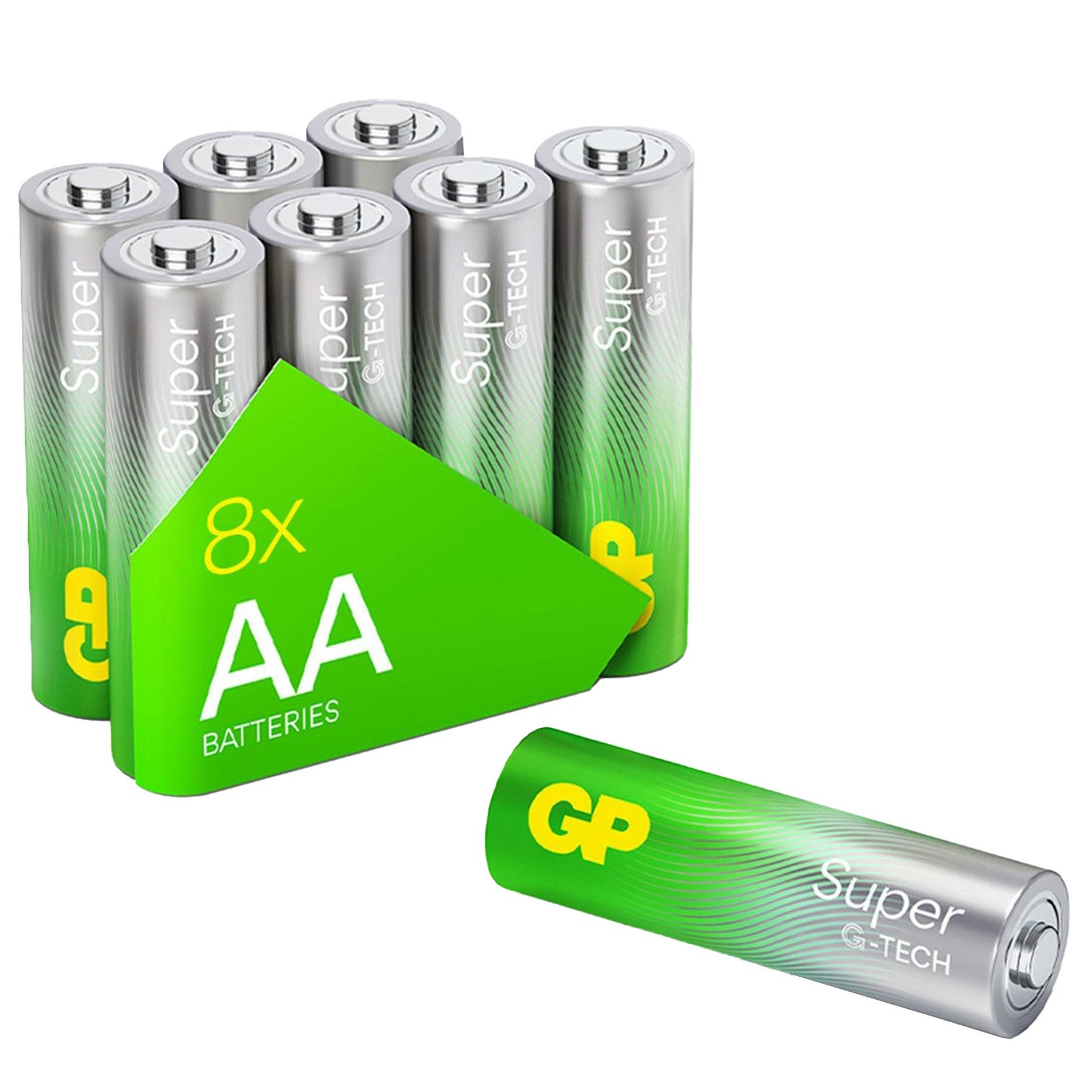 GP AA-Batterie Alkaline Super, 1,5 V, 8 Stück Batterie