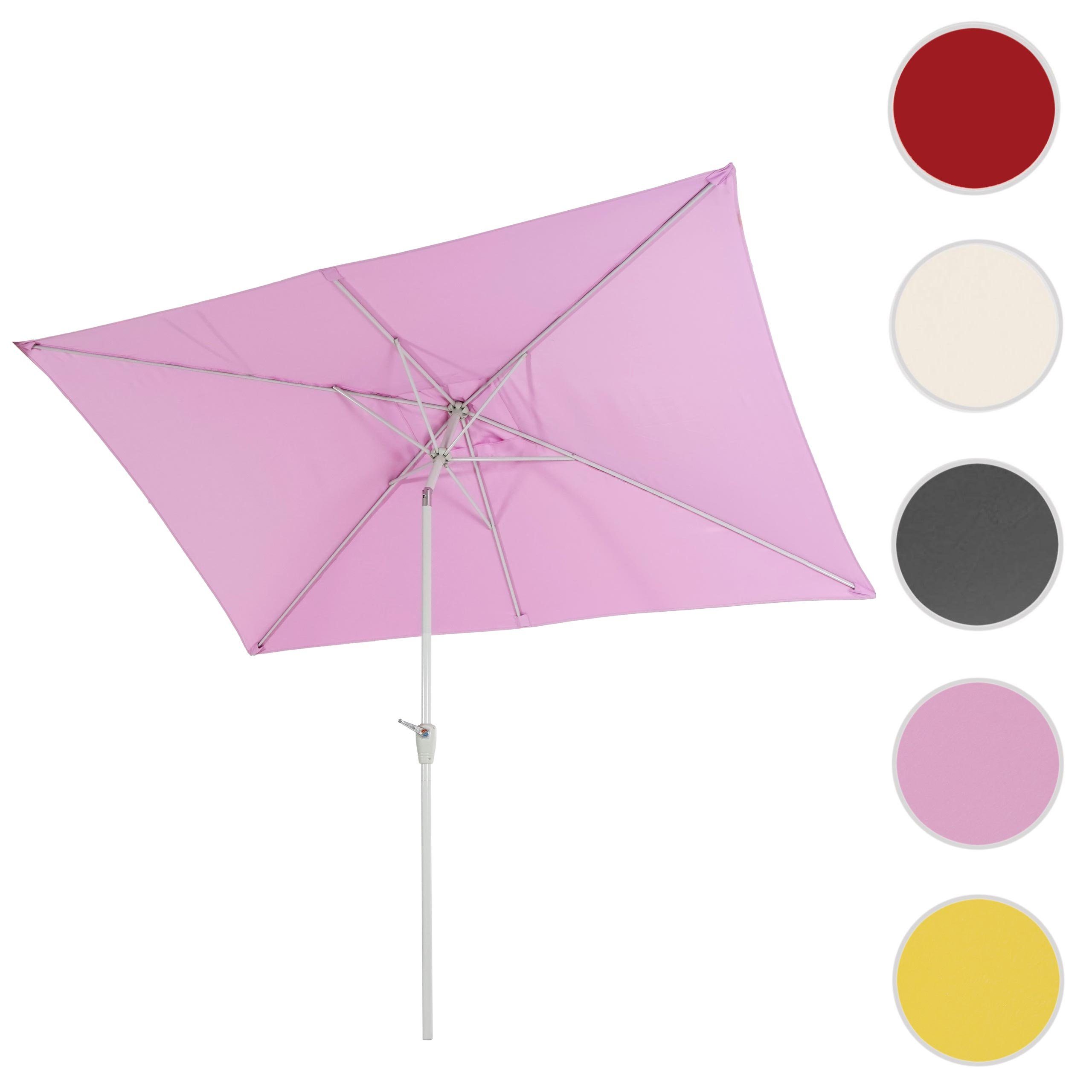 MCW Sonnenschirm Castellammare, Kippbar, Lüftungsschlitz, rechteckig, UV-Schutz 50+