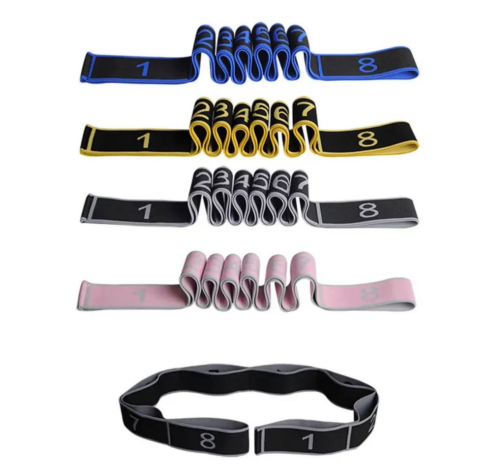 Sport-Knight® Trainingsbänder Widerstandsband, 8-Schlaufen Dehnband – ideal für Yoga, Pilates & Reha