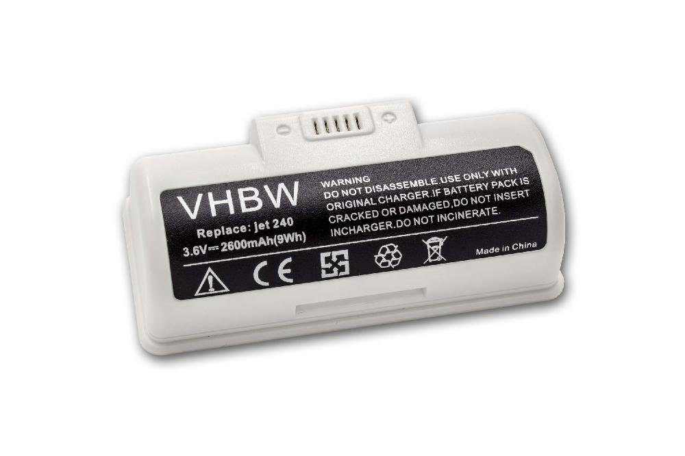 vhbw kompatibel mit iRobot Braava jet M6110, M6134, 250, 245, M6, 240 Staubsauger-Akku Li-Ion 2600 mAh (3,6 V)