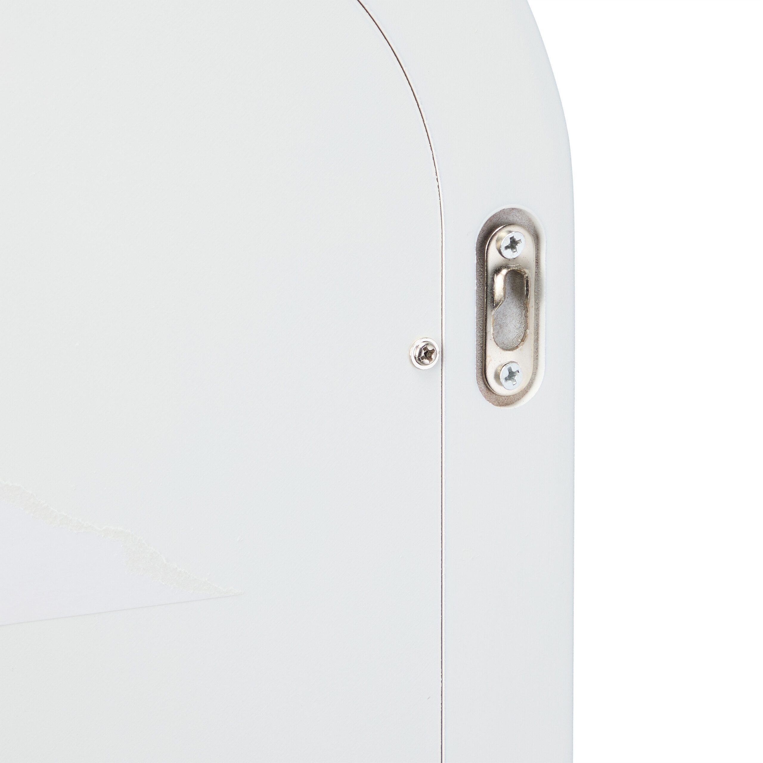 relaxdays Wandspiegel Weißer Badezimmerspiegel mit Ablage