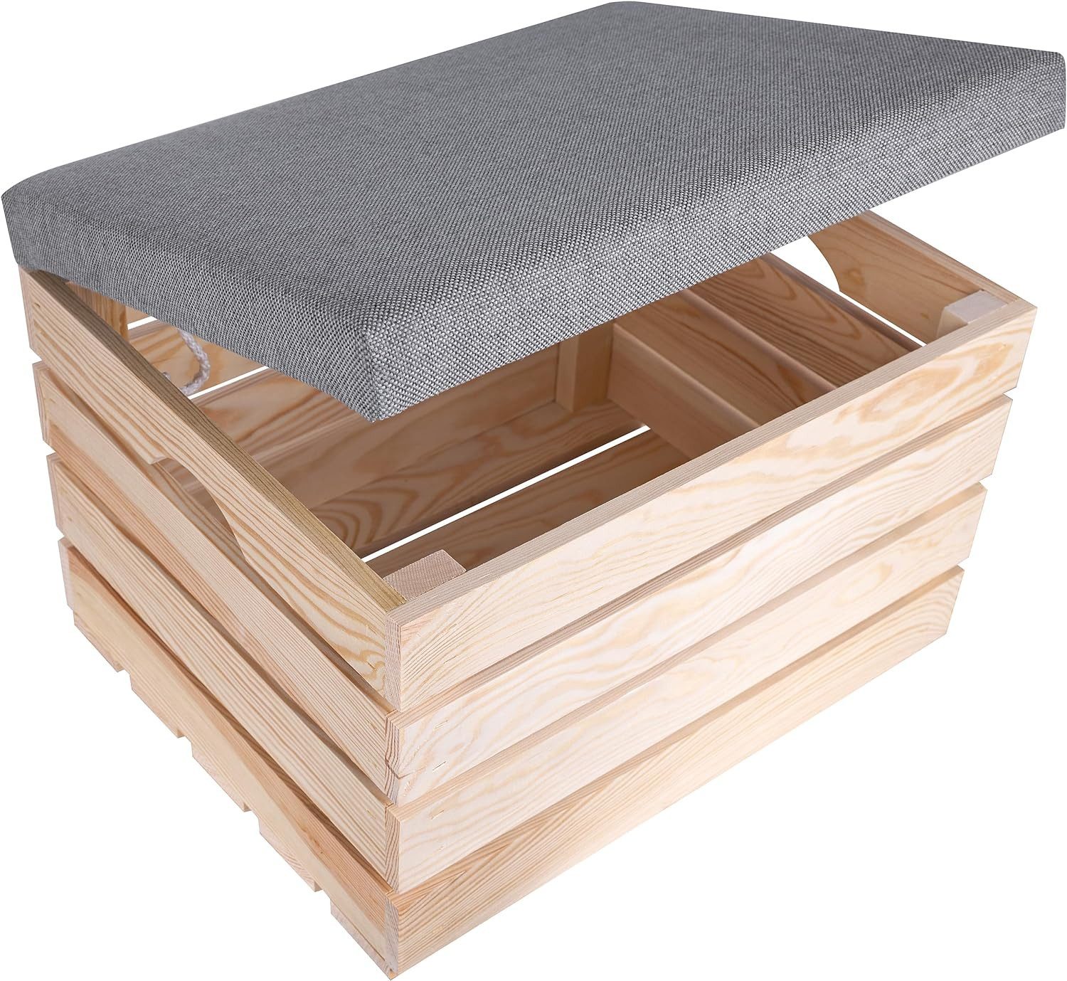 Creative Deco Sitzhocker Sitzbank gepolstert mit Stauraum 50x40x35 cm, mit günstig online kaufen