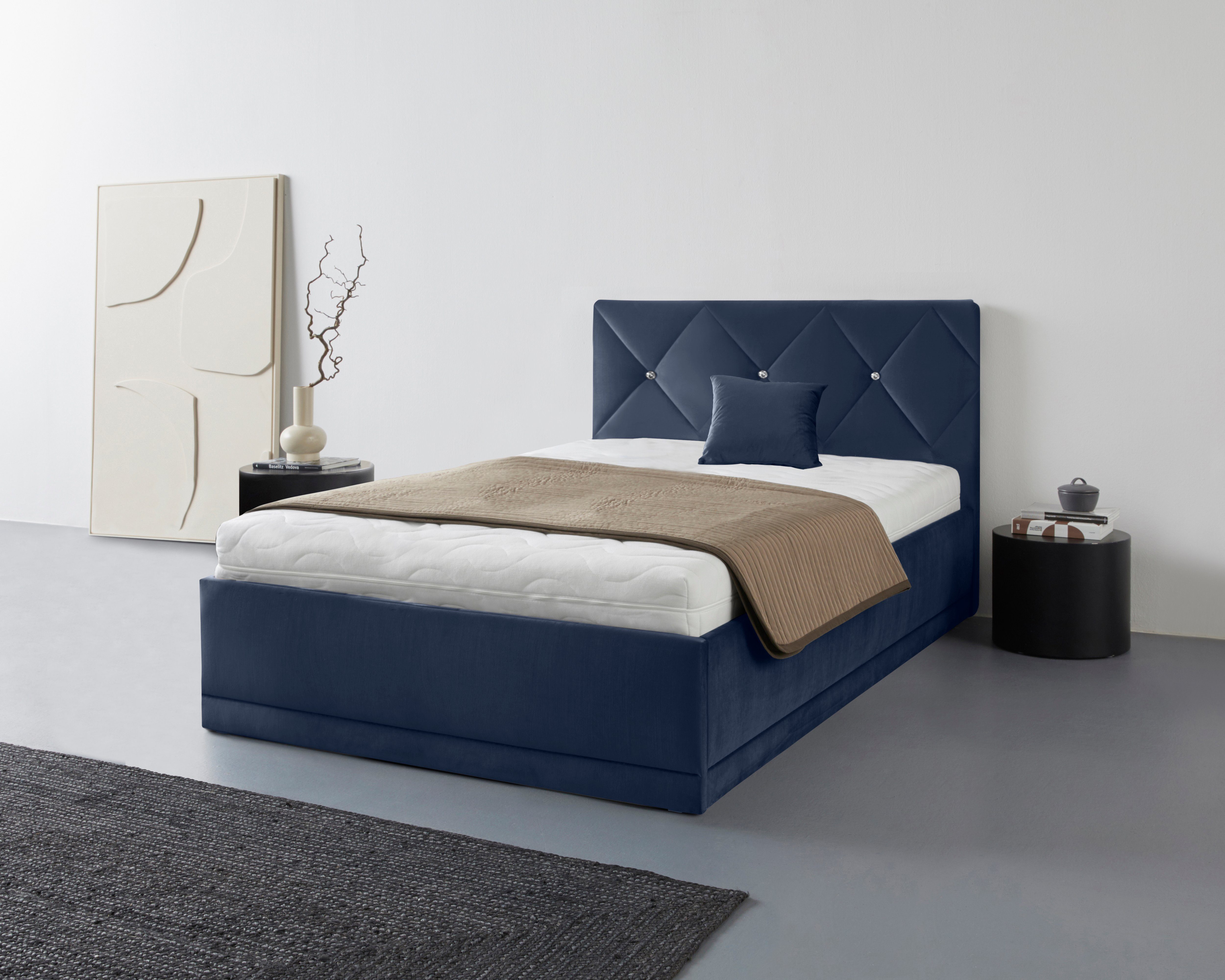 Westfalia Schlafkomfort Polsterbett "Adamas" auch mit Bettkasten, Knopfheft günstig online kaufen